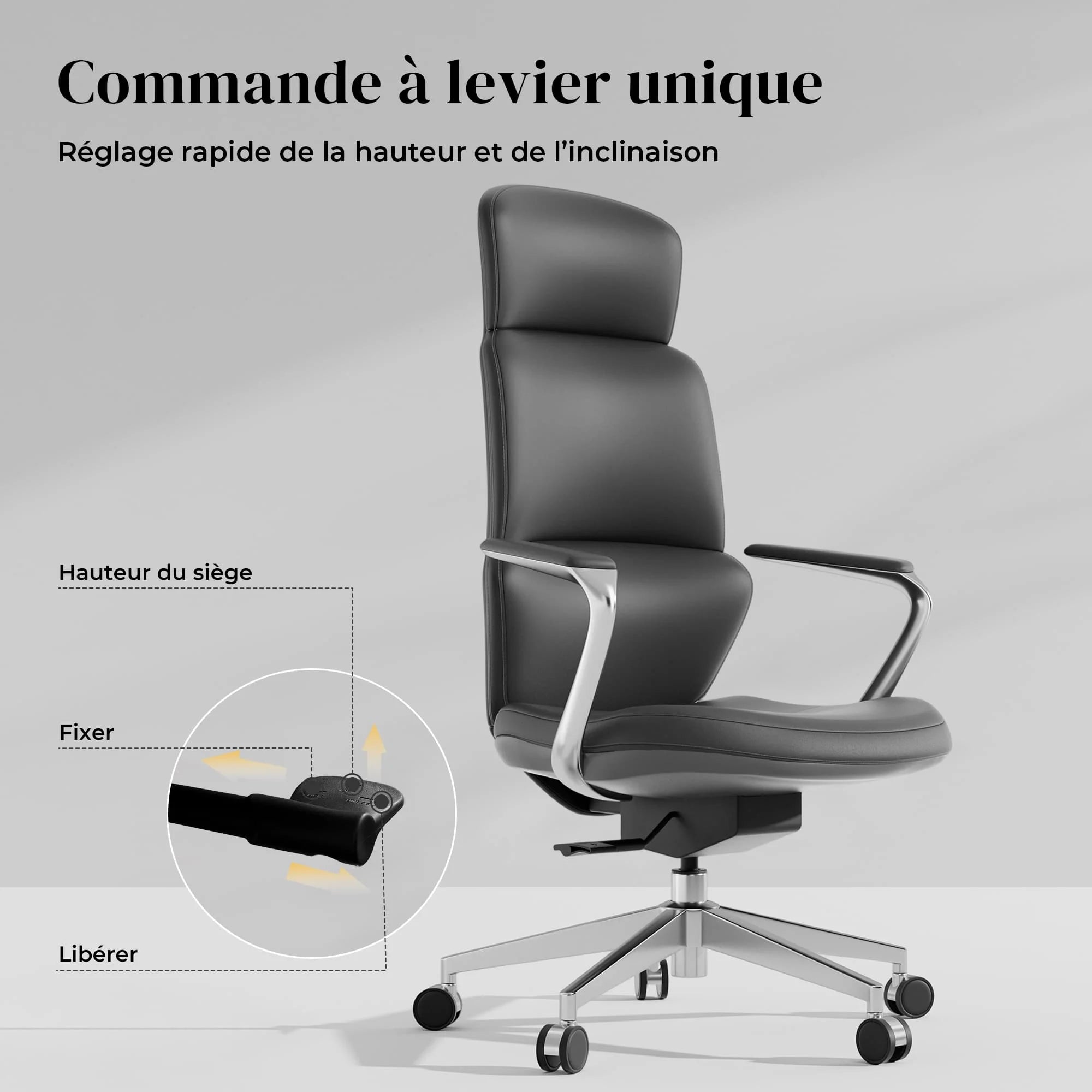 Nyla Chaise en Cuir avec Réglage Facile