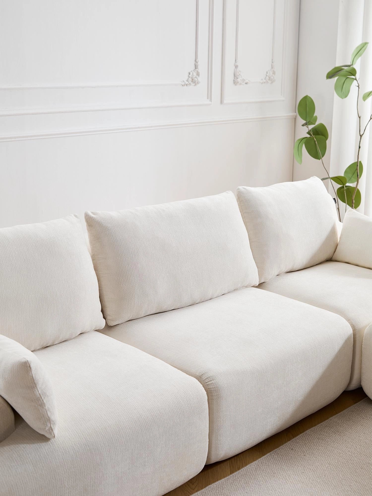 Zeus Canapé Sectionnel Compressé avec Pouf