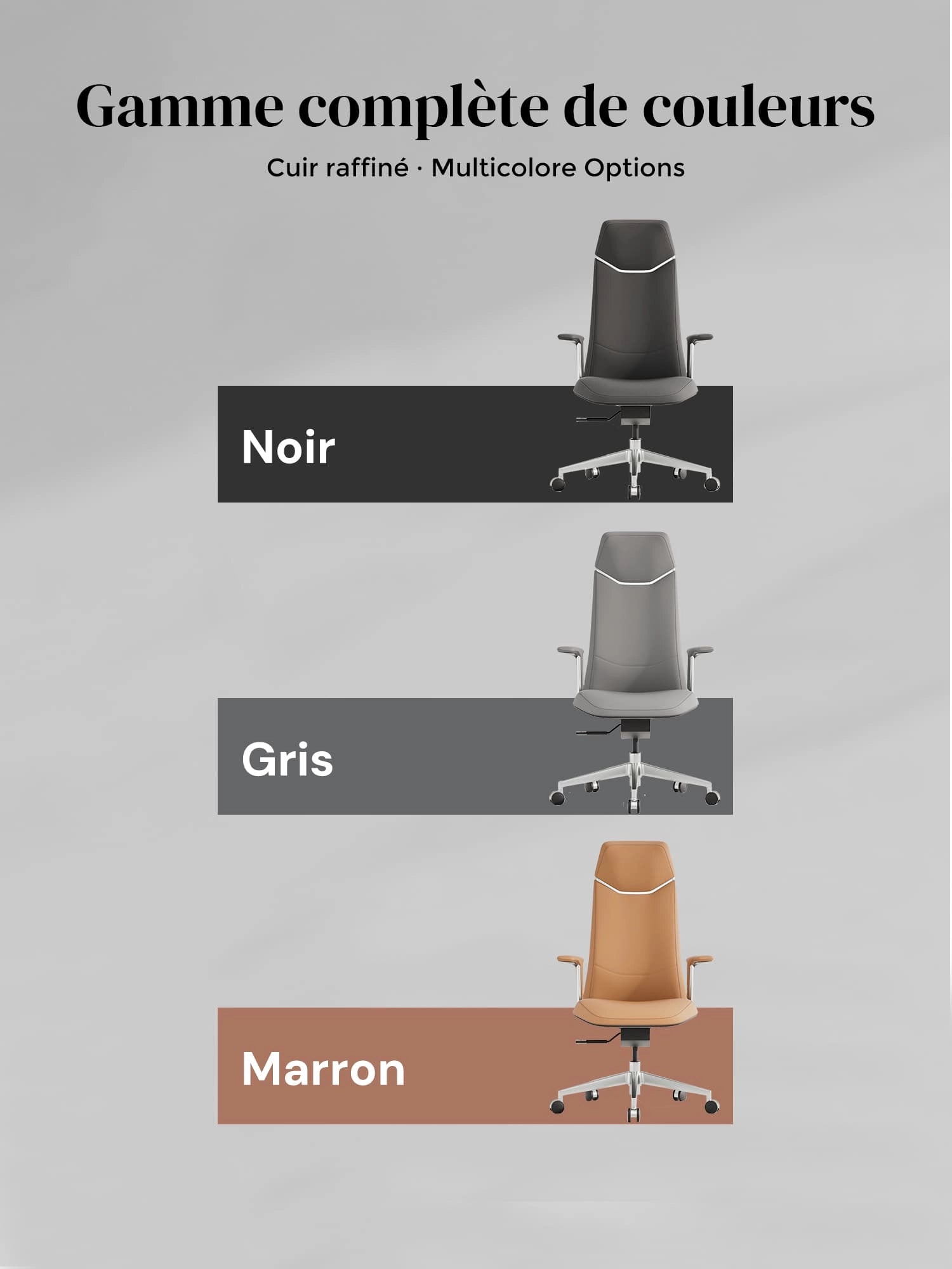Neris Chaise de Bureau en Cuir avec Meilleur Rapport Qualité-Prix