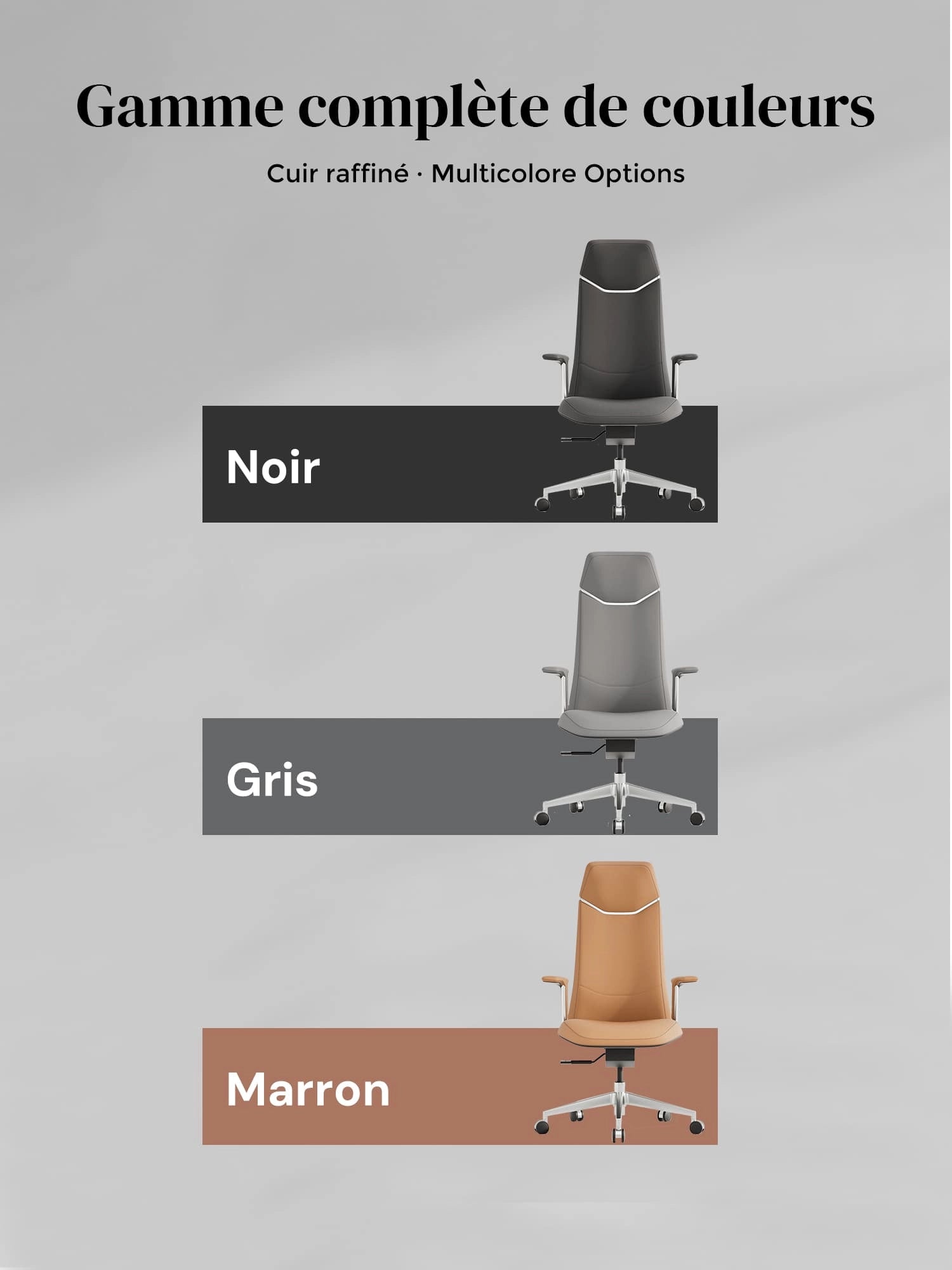Neris Chaise de Bureau en Cuir avec Meilleur Rapport Qualité-Prix