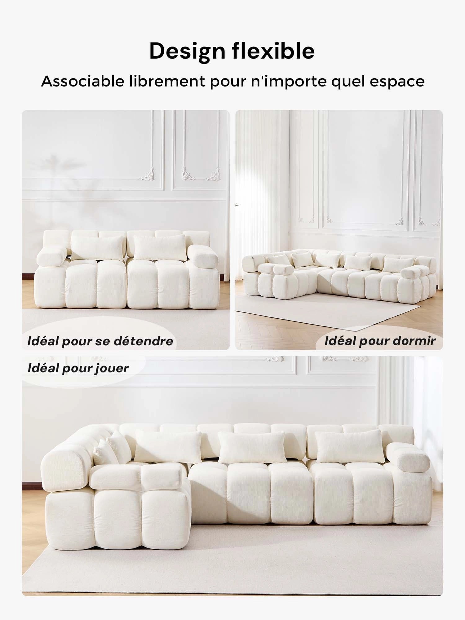 Dionysus Canapé Sectionnel Compressé Design de Luxe