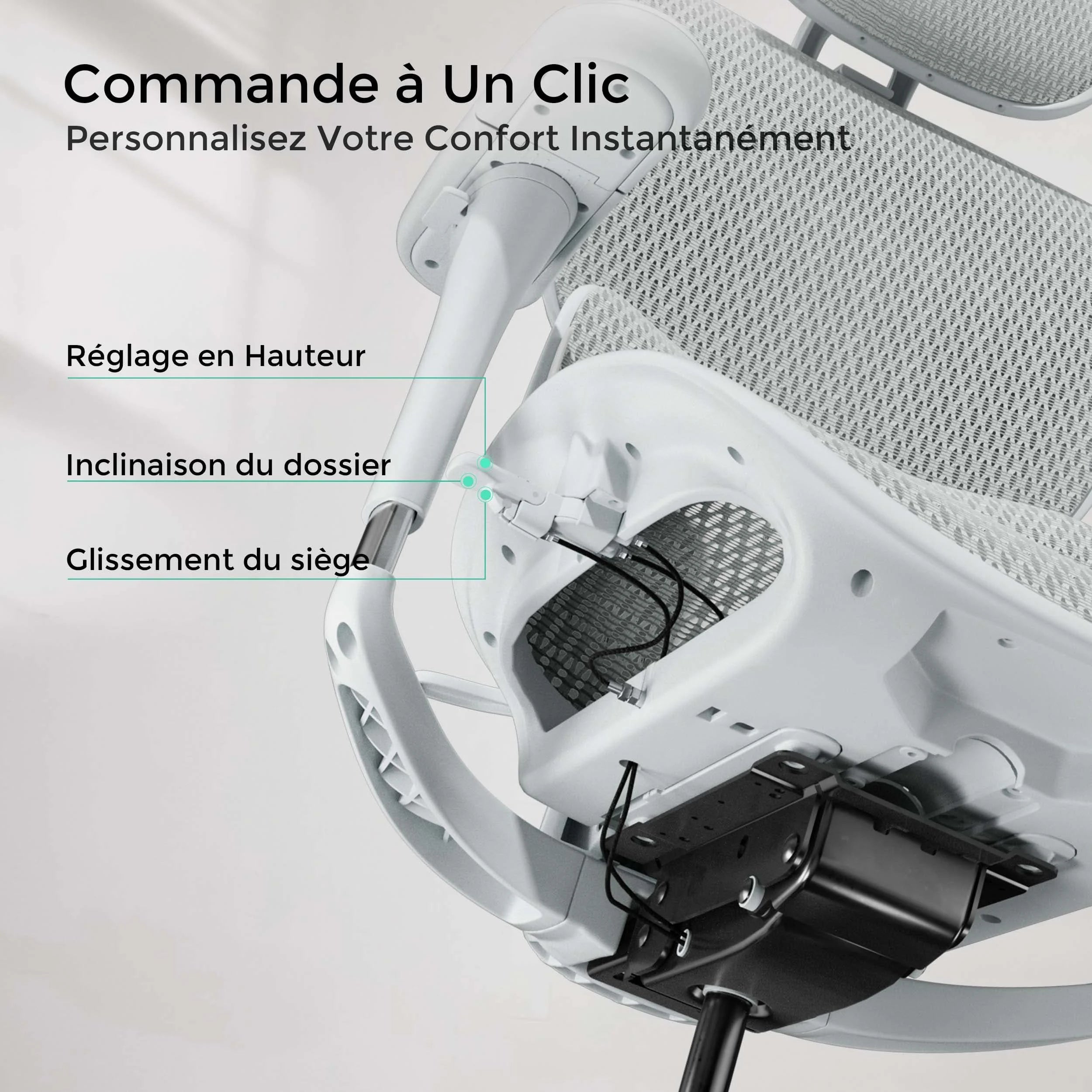 S9 Pro Chaise de bureau ergonomique avec réglage One-Touch