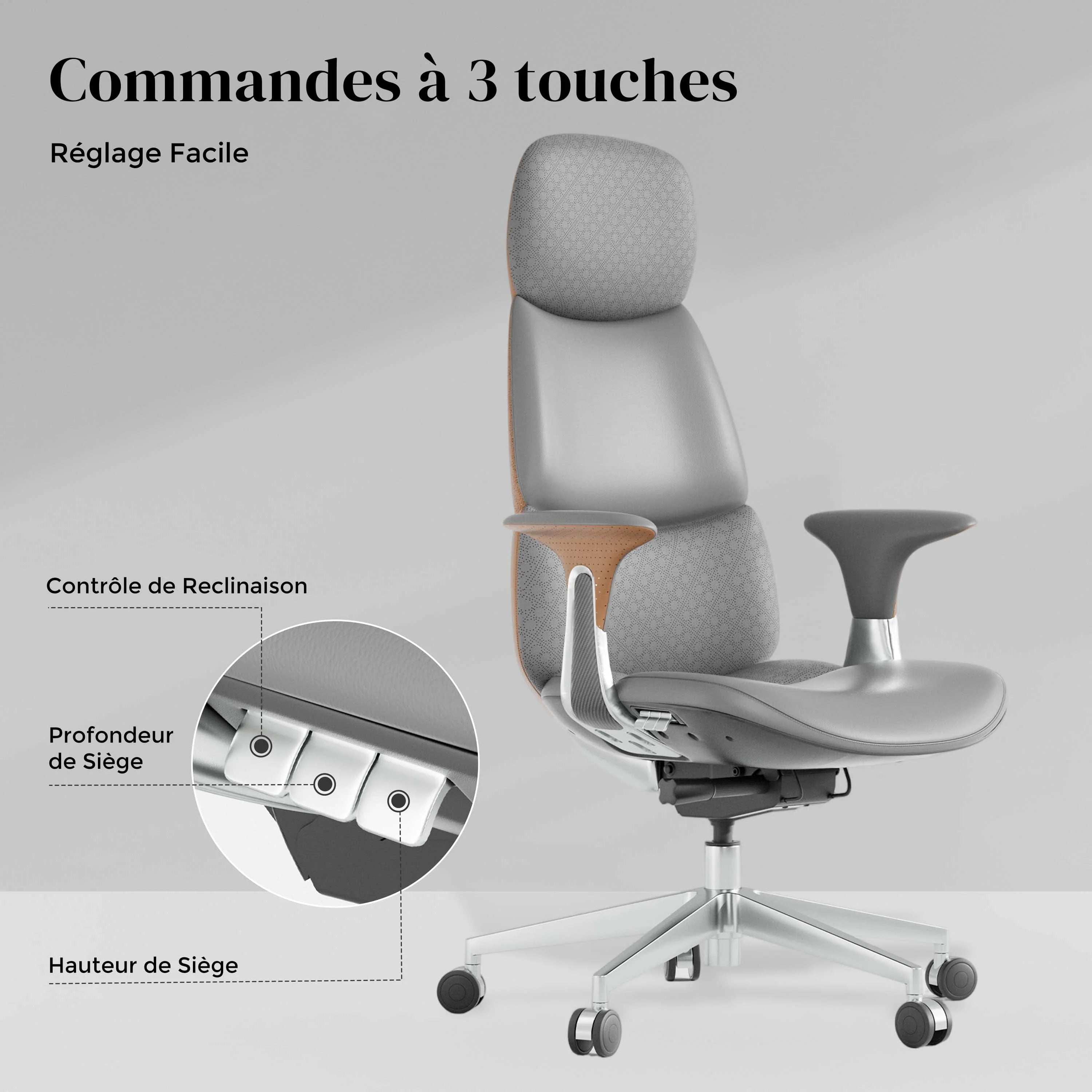 Nolan Chaise en Cuir avec Design Classique