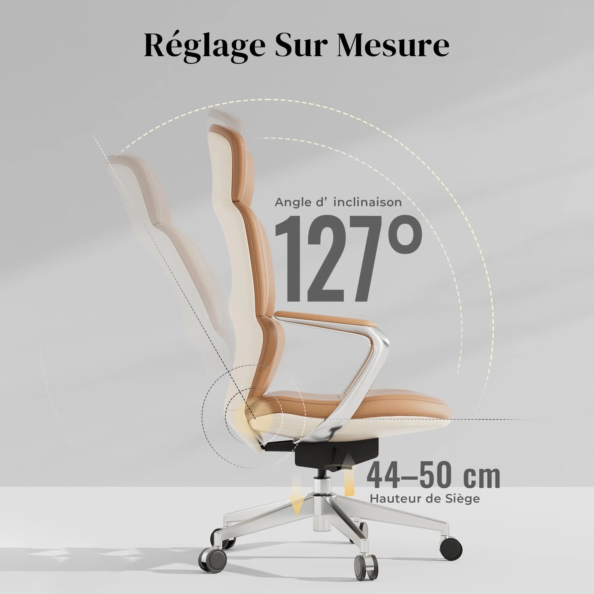 Nolan Chaise en Cuir avec Design Classique