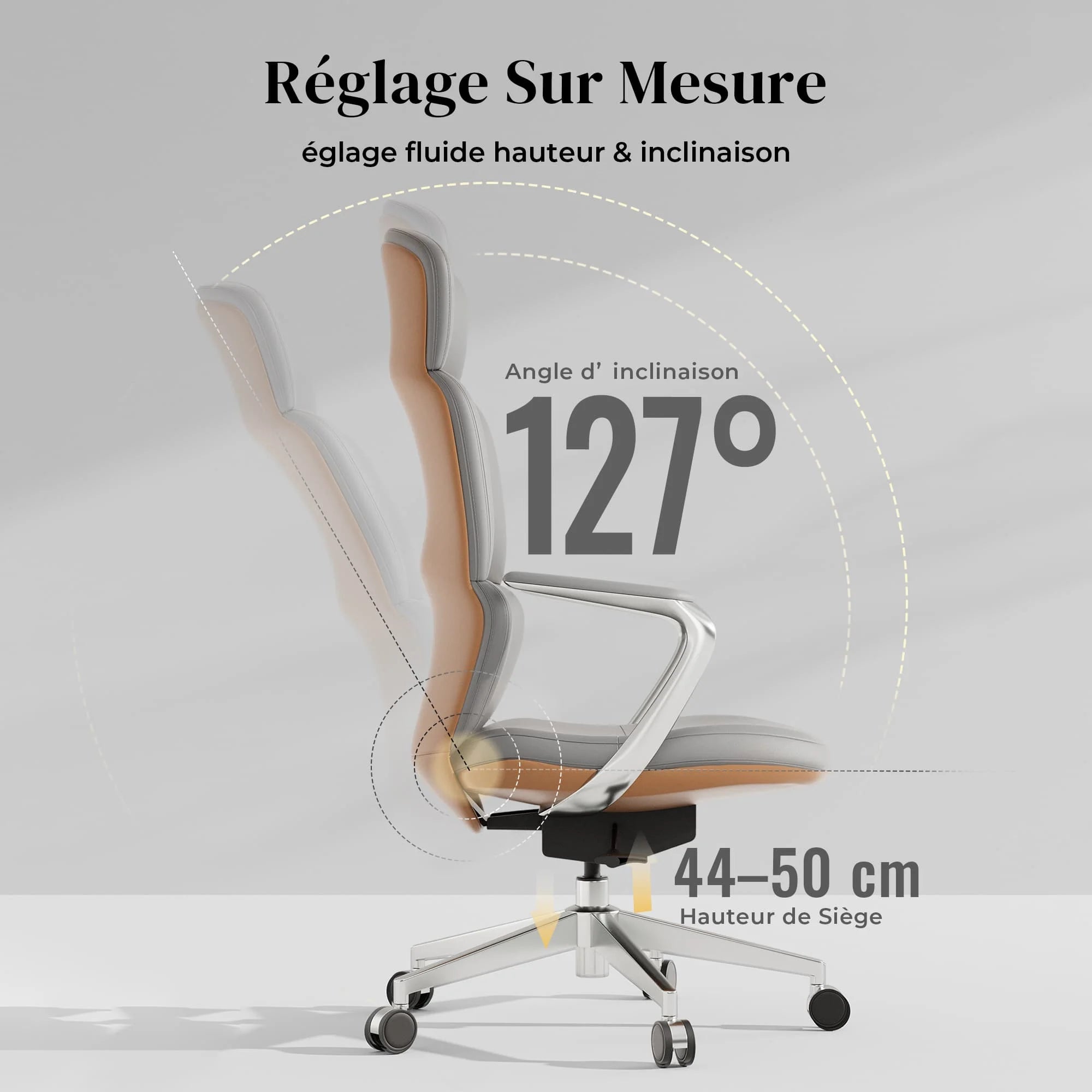 Nolan Chaise en Cuir avec Design Classique