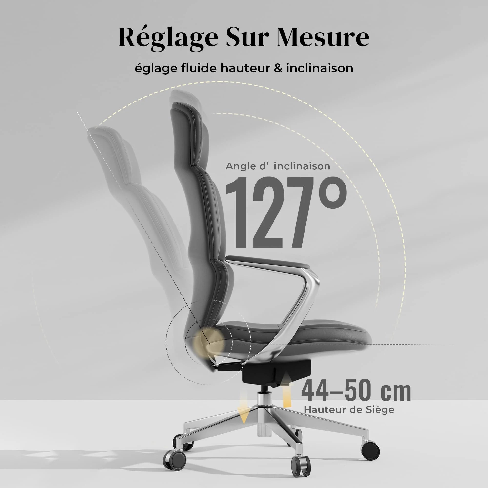 Nyla Chaise en Cuir avec Réglage Facile