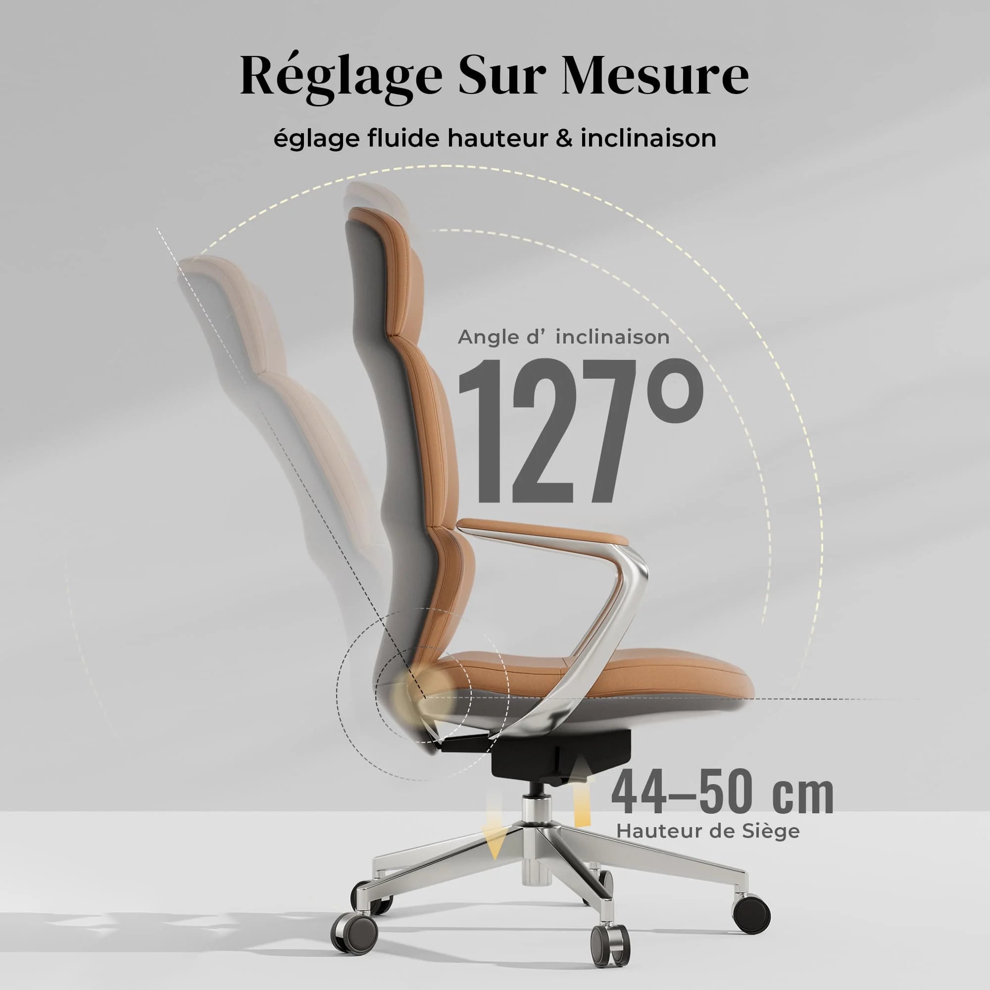 Nolan Chaise en Cuir avec Design Classique