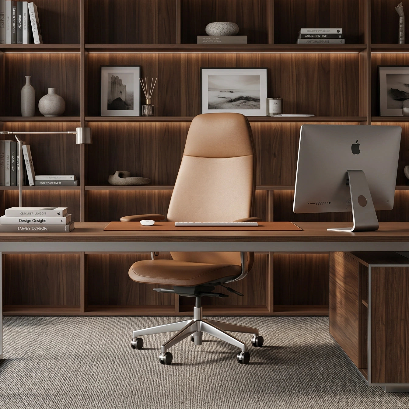 Nico Chaise de bureau en cuir haut de gamme