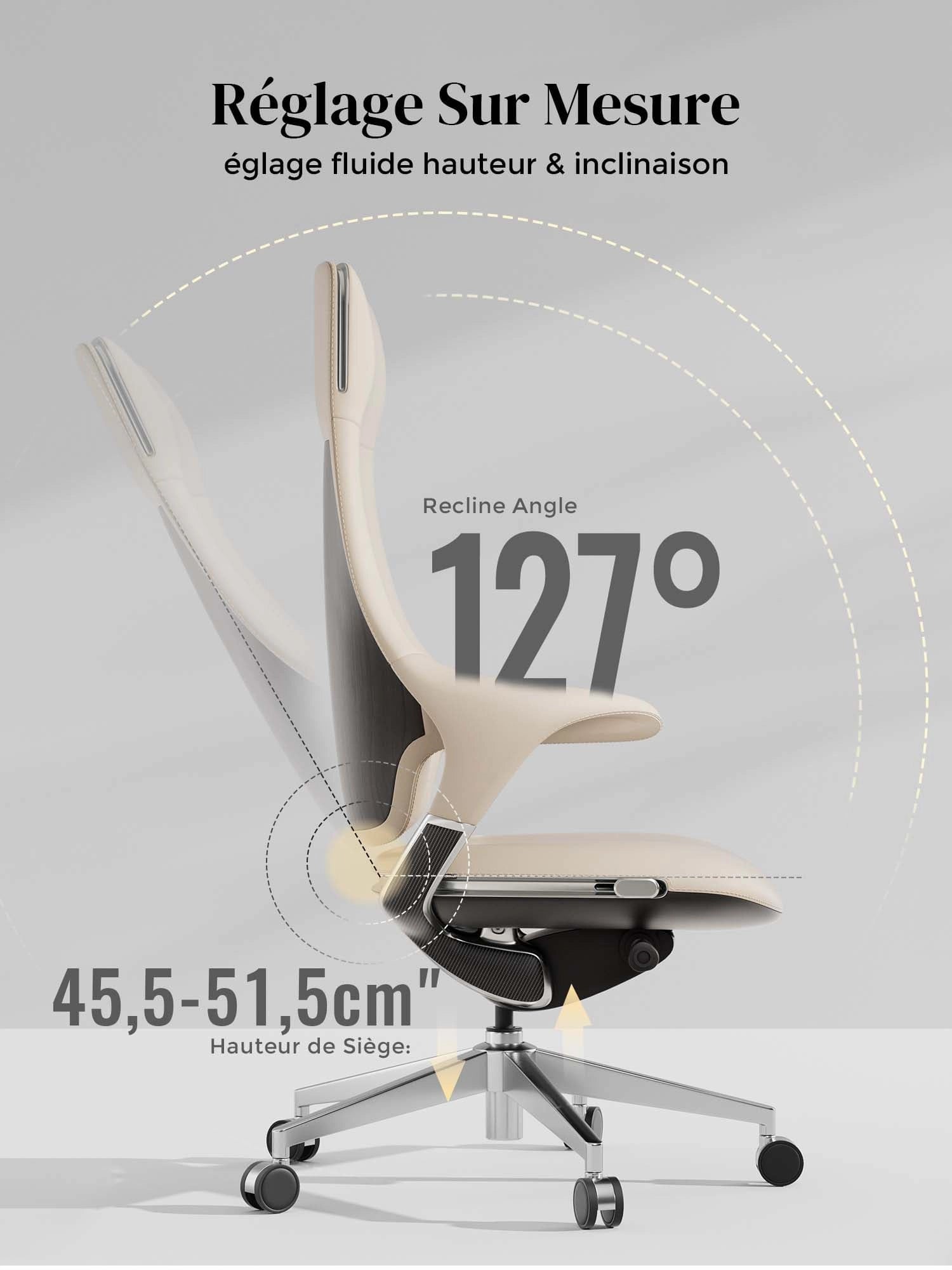 Nigel Chaise en Cuir Premium avec Assise Confortable
