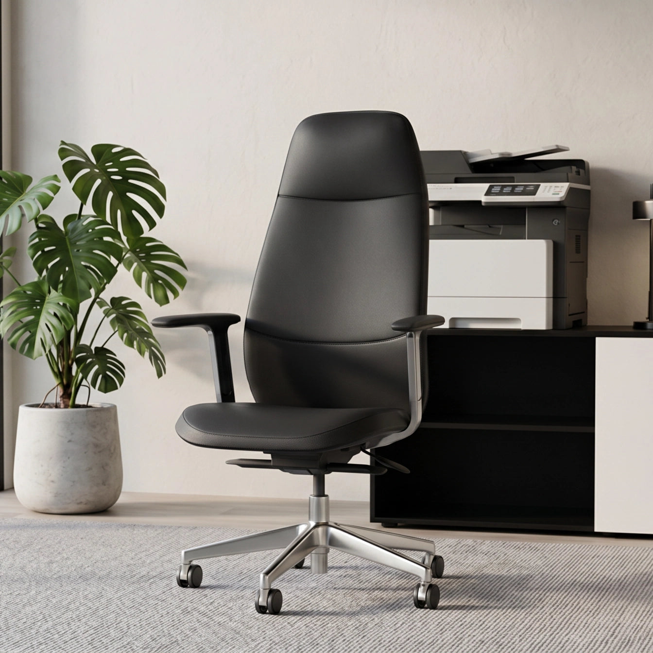 Nico Chaise de bureau en cuir haut de gamme