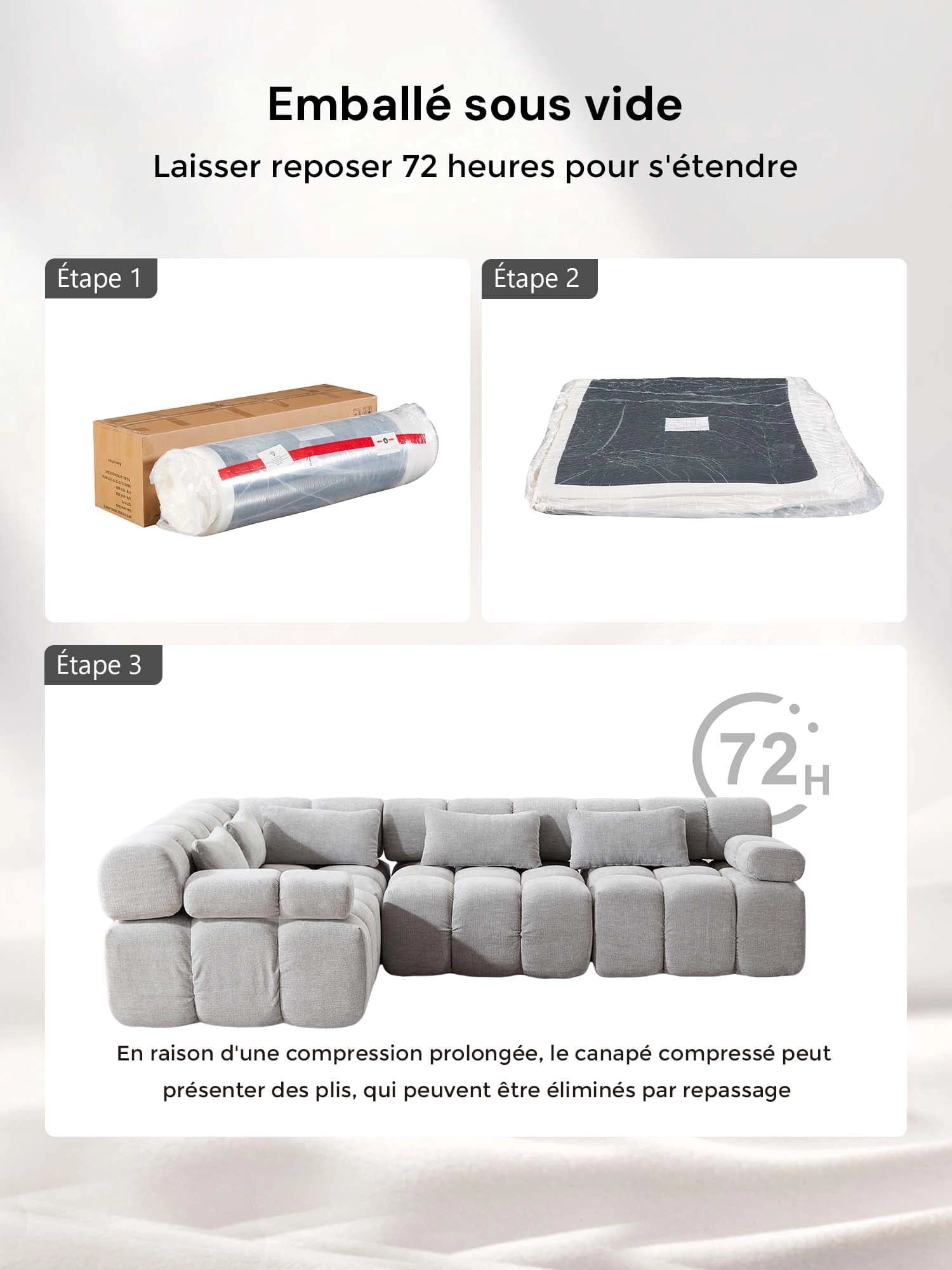 Dionysus Canapé Sectionnel Compressé Design de Luxe