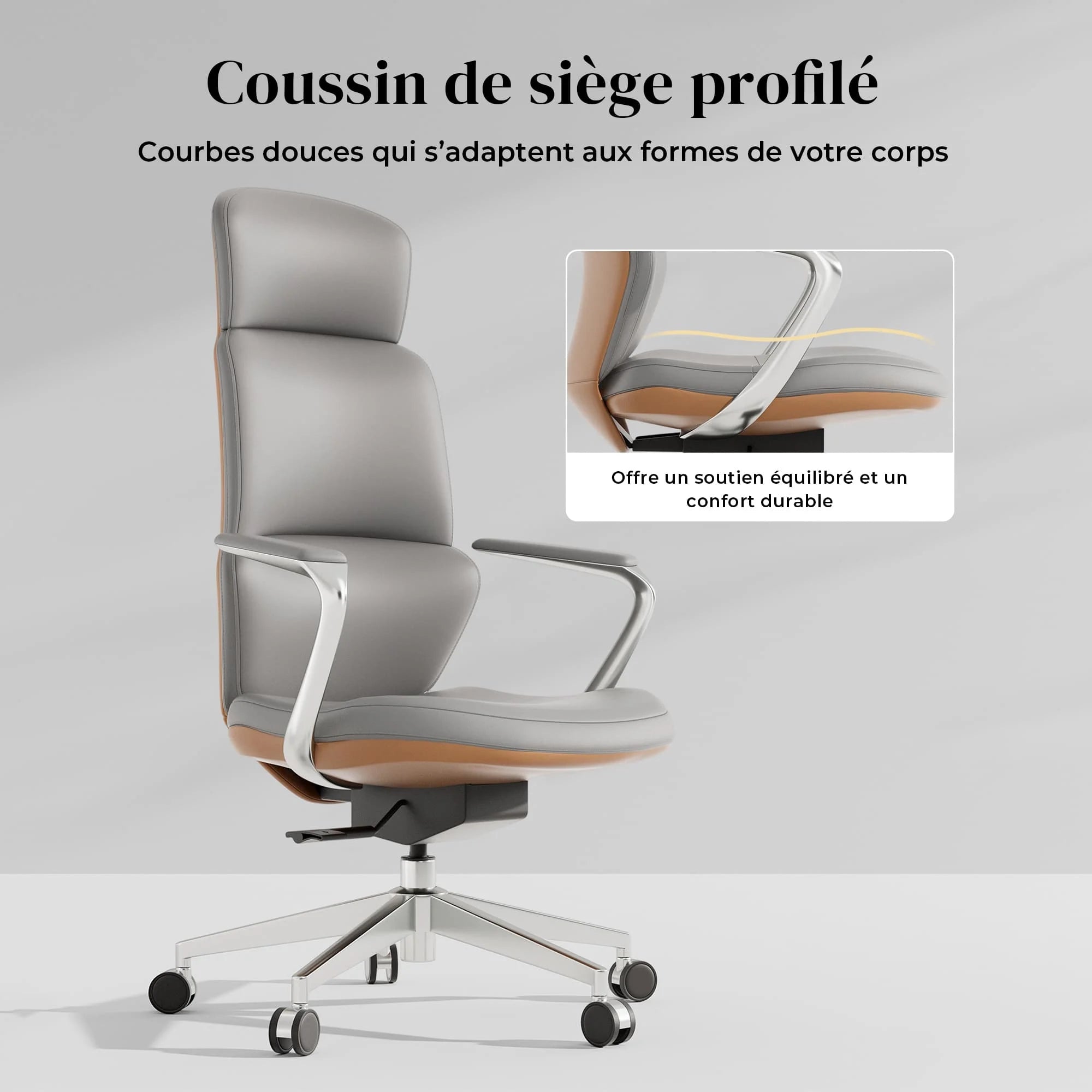 Nolan Chaise en Cuir avec Design Classique