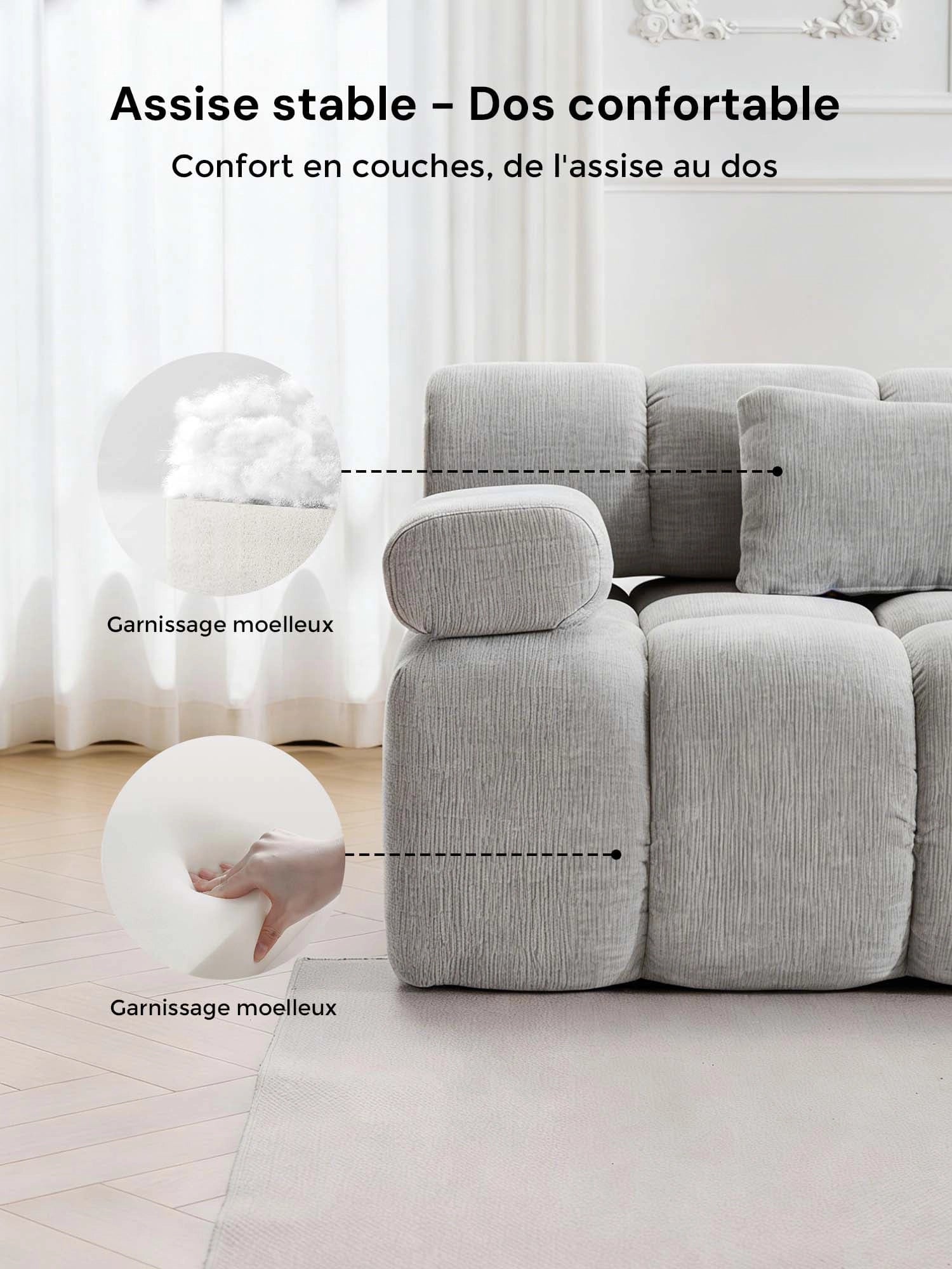 Dionysus Canapé Sectionnel Compressé Design de Luxe