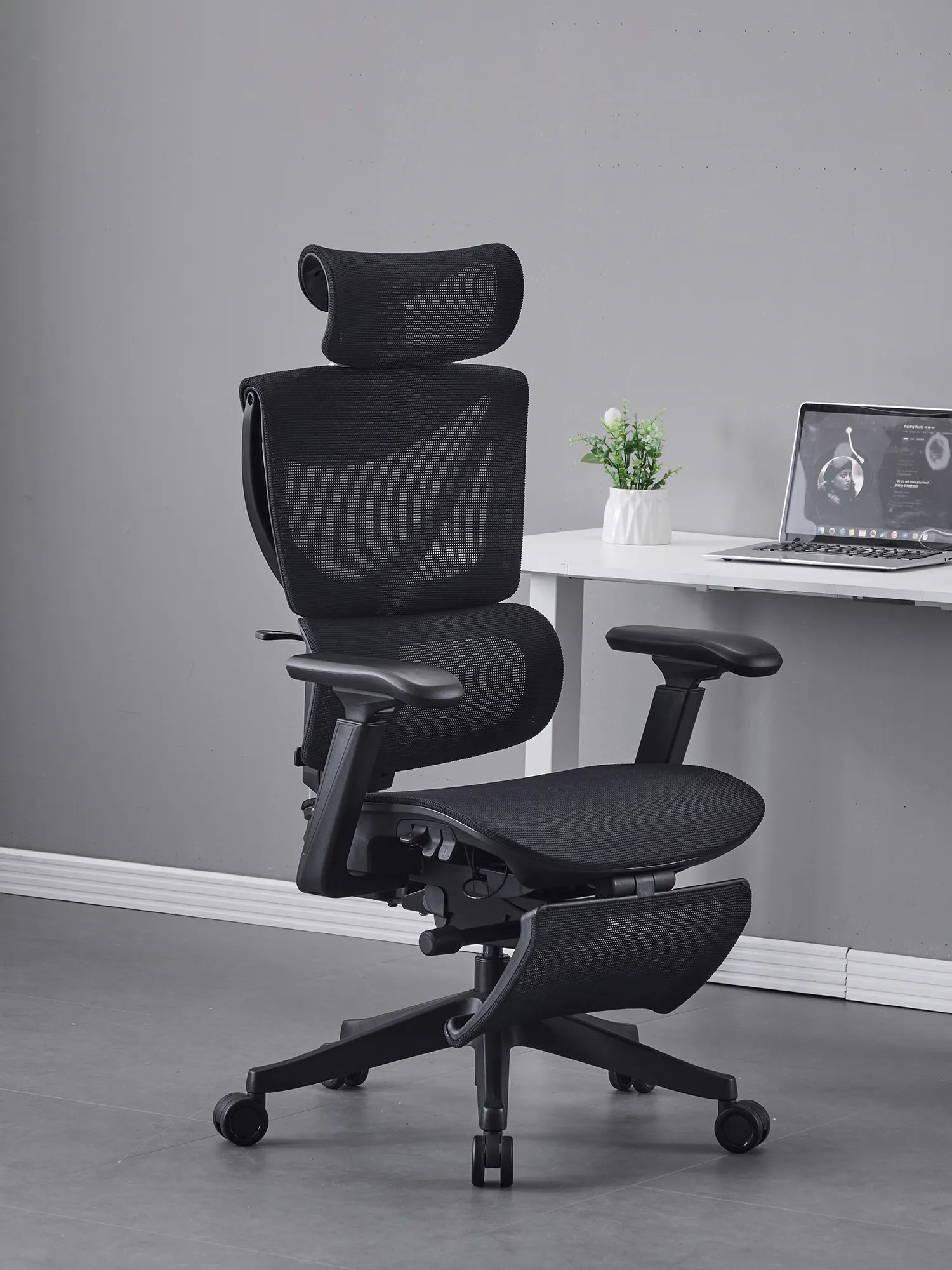 S7 Chaise de bureau ergonomique avec réglage à trois boutons