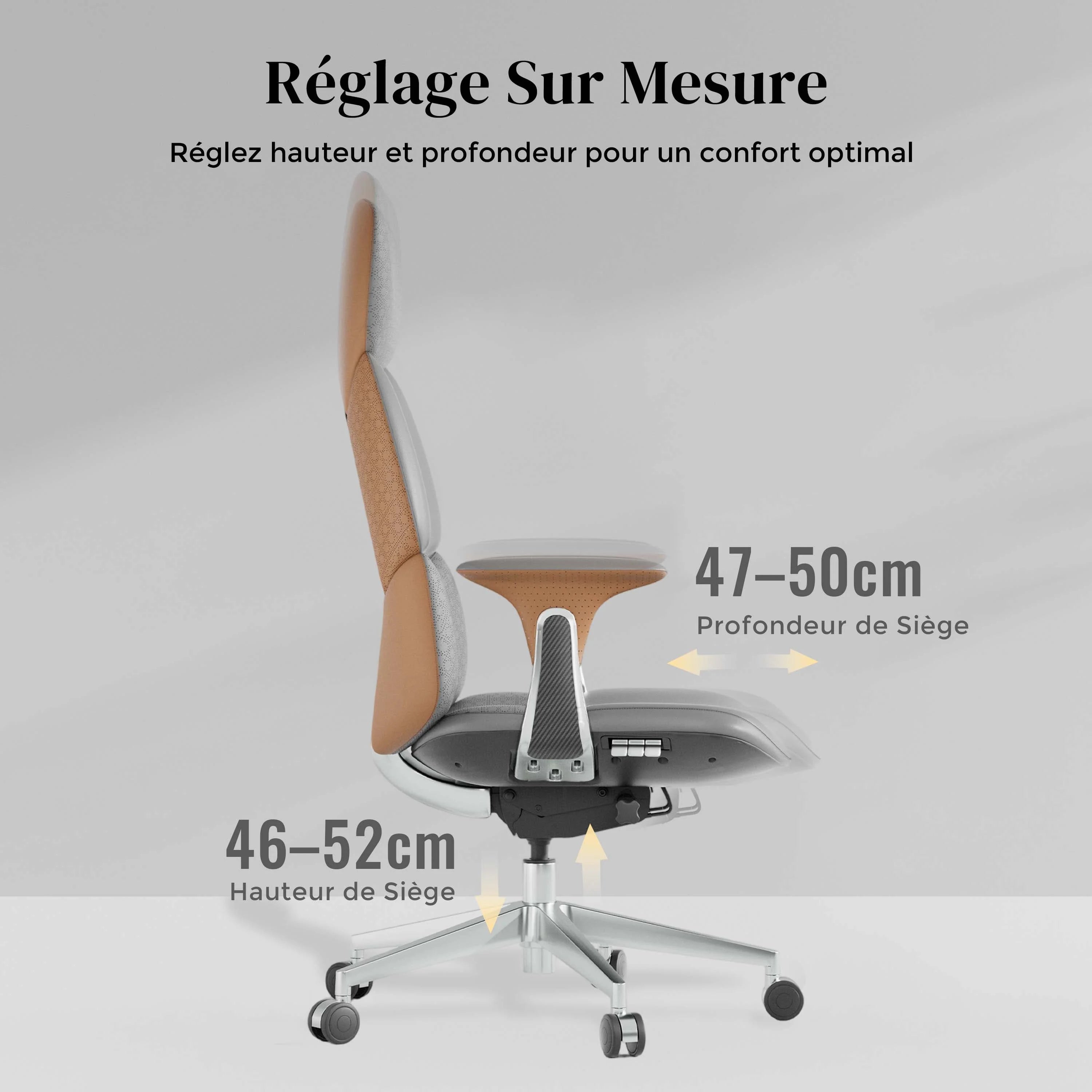 Nolan Chaise en Cuir avec Design Classique