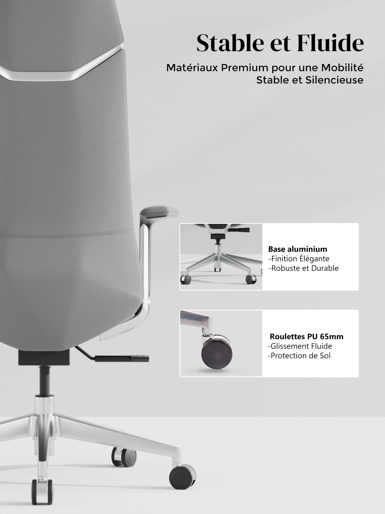 Neris Chaise de Bureau en Cuir avec Meilleur Rapport Qualité-Prix