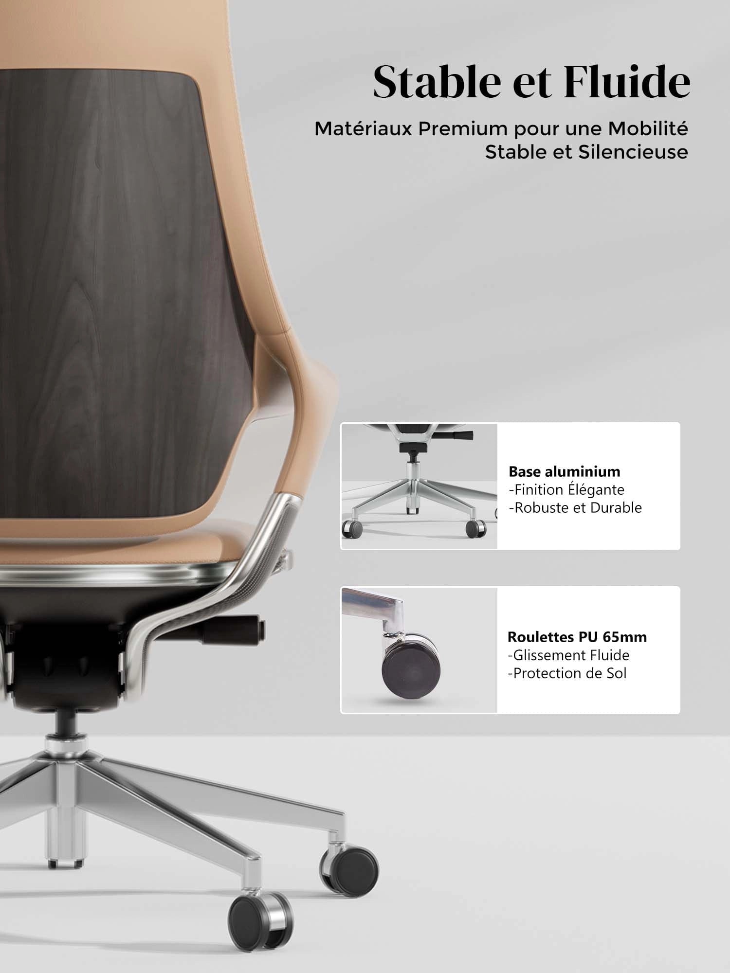 Nigel Chaise en Cuir Premium avec Assise Confortable
