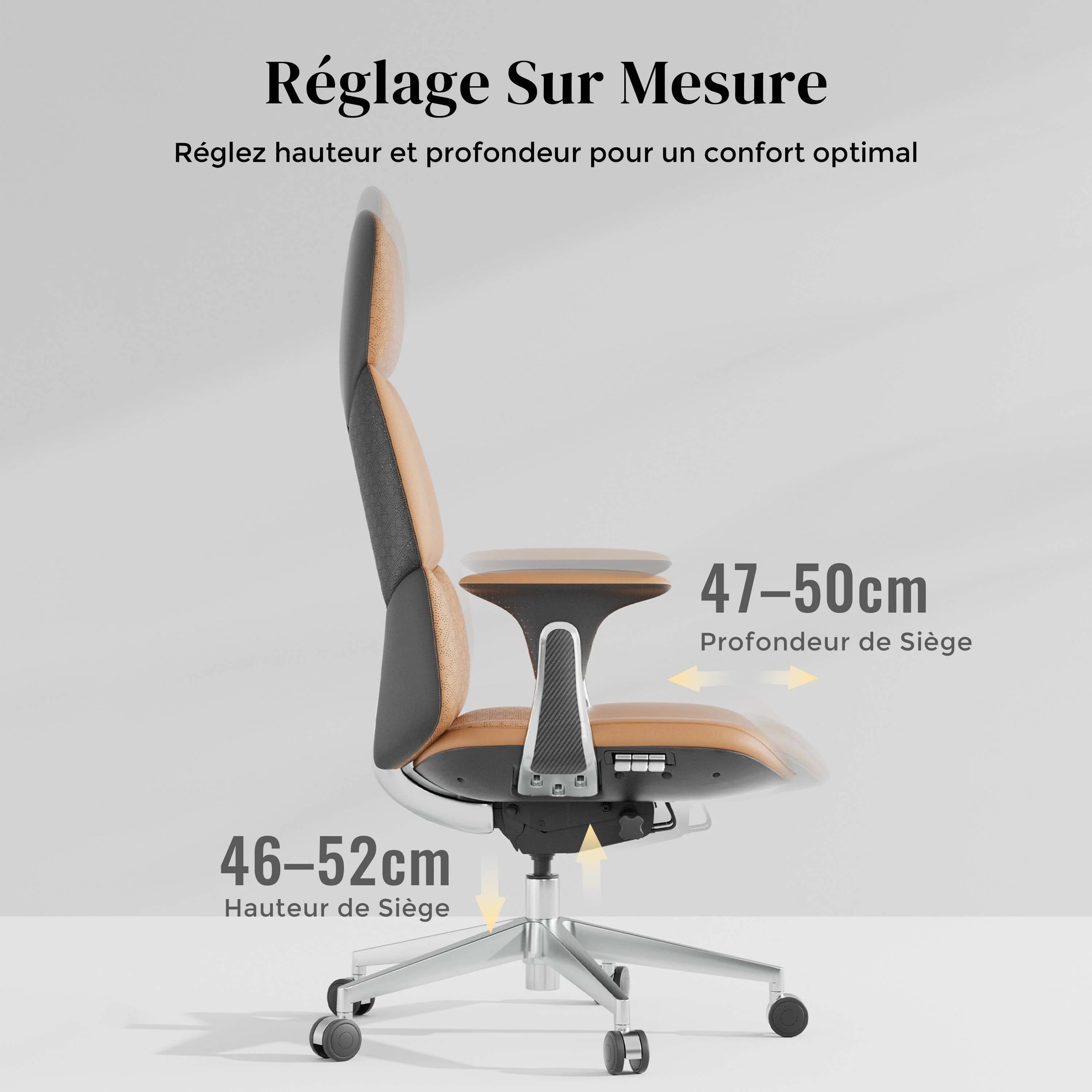 Nyla Chaise en Cuir avec Réglage Facile