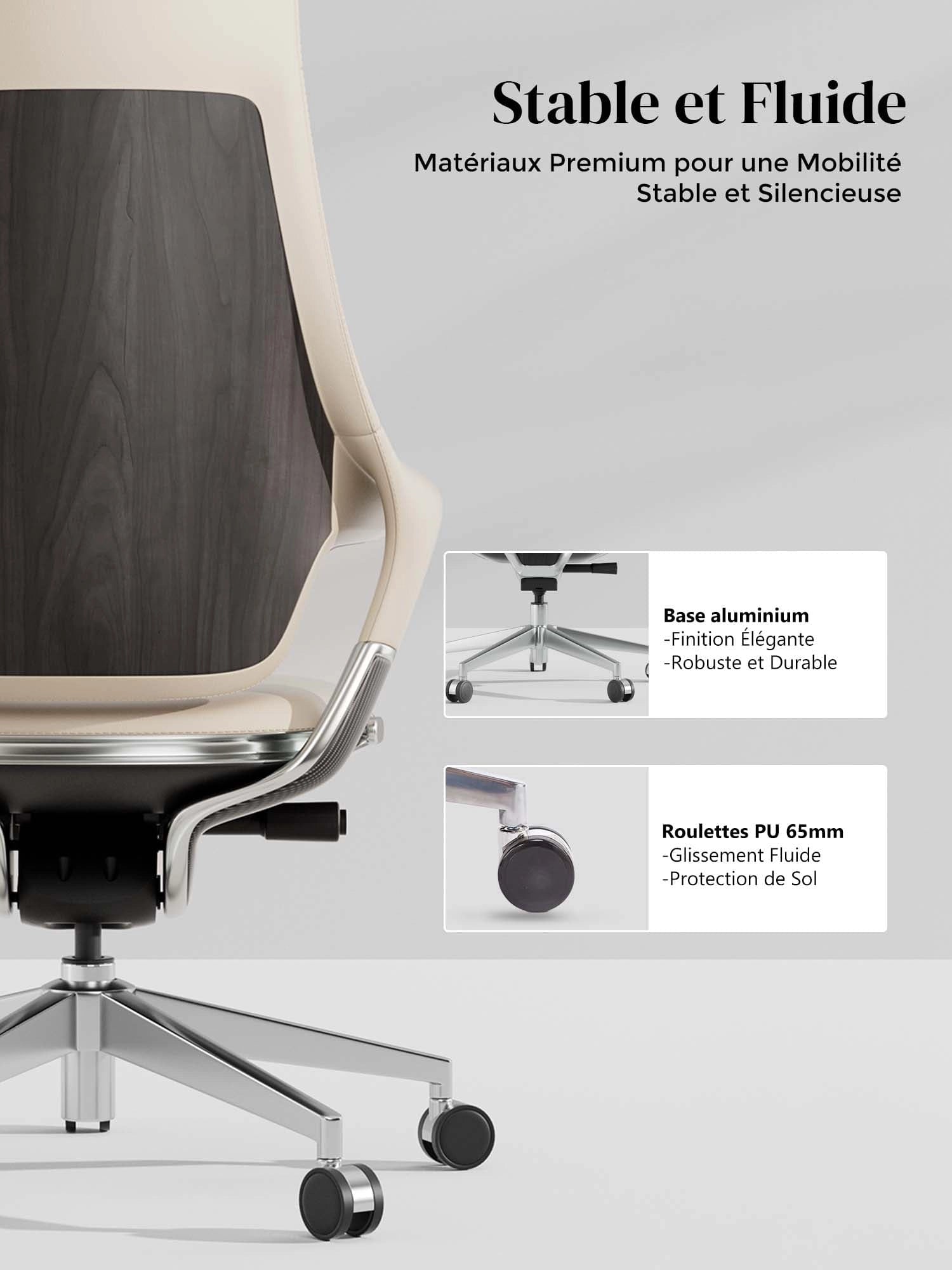 Nigel Chaise en Cuir Premium avec Assise Confortable