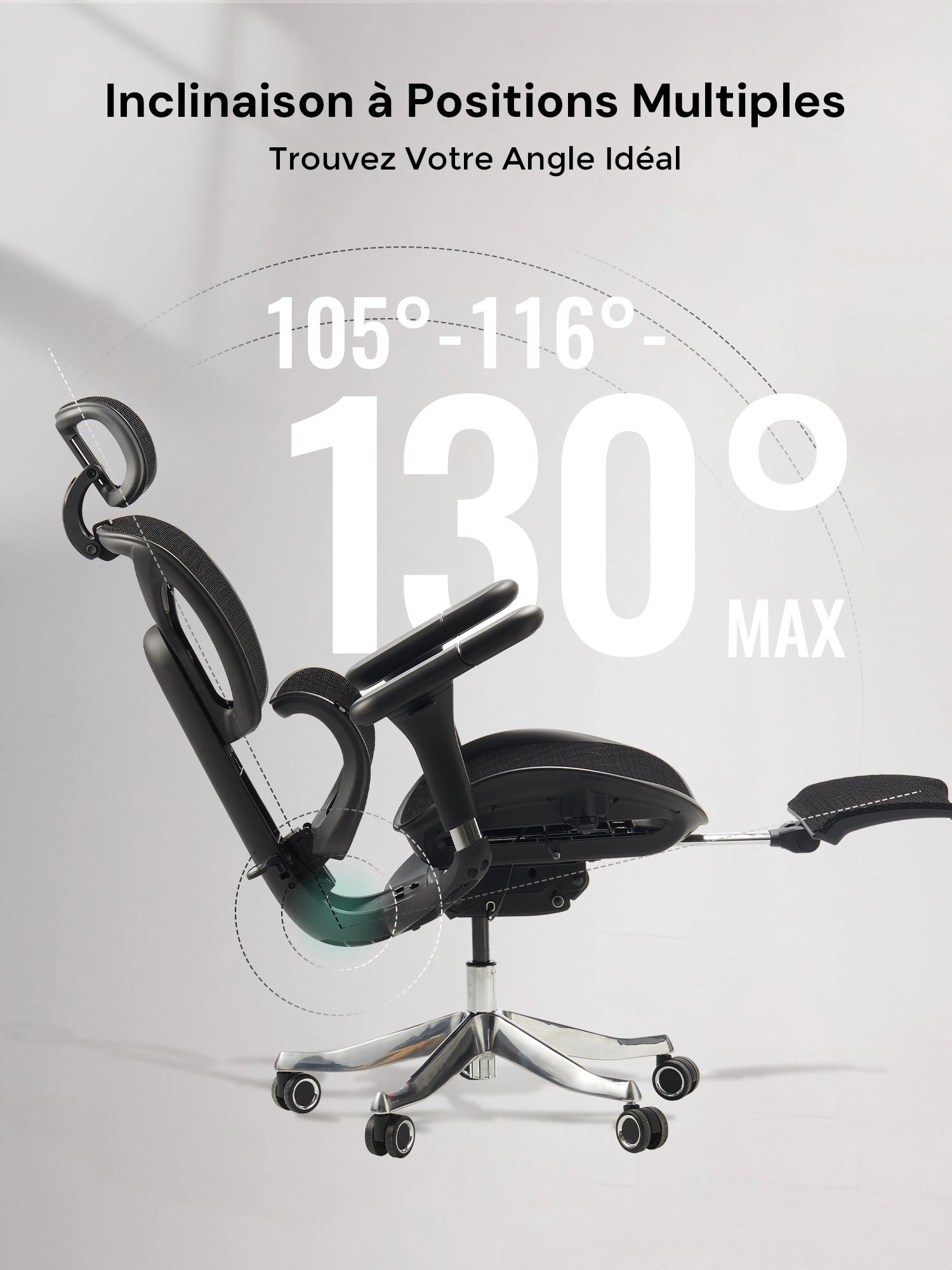 S9 Pro Chaise de bureau ergonomique avec réglage One-Touch