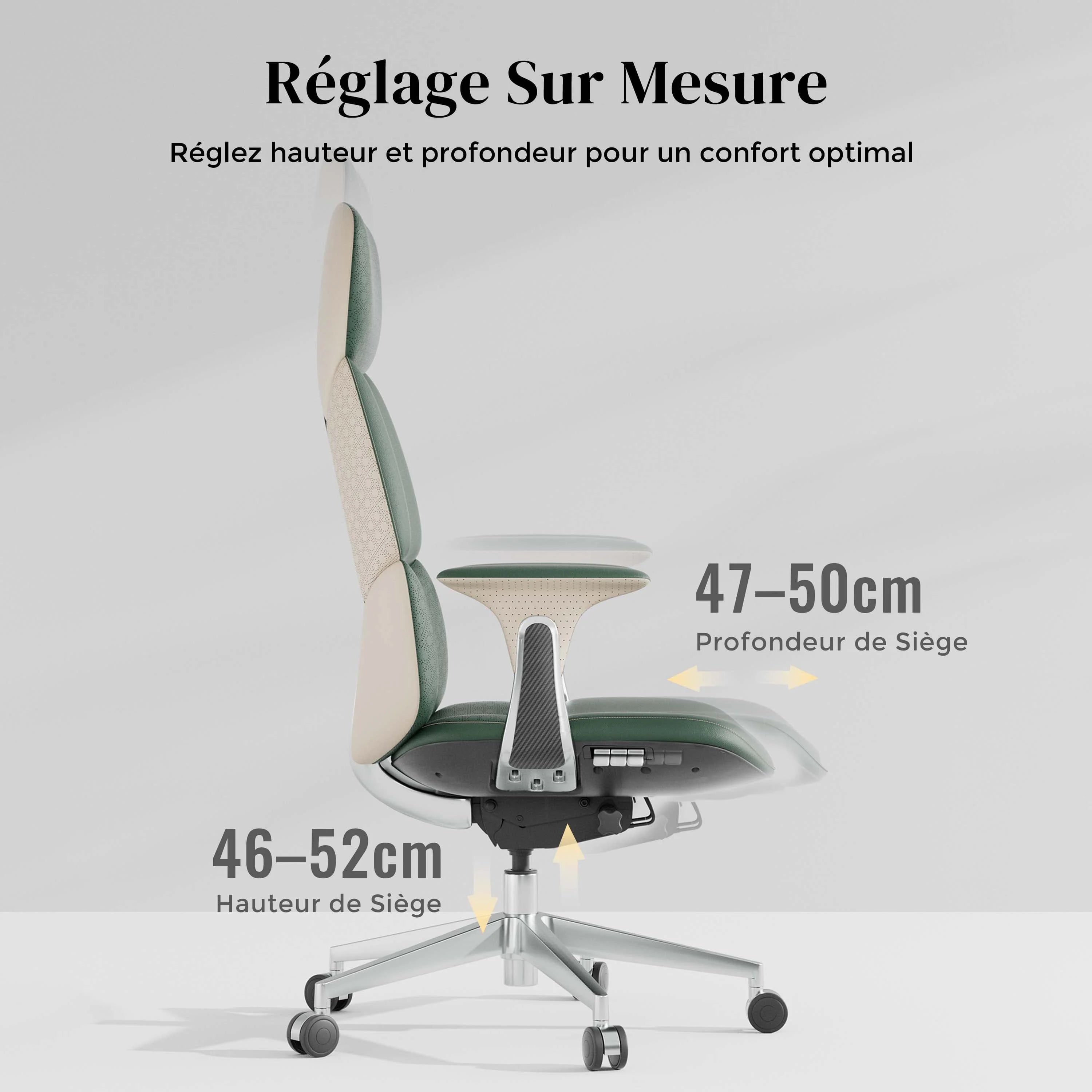 Nolan Chaise en Cuir avec Design Classique