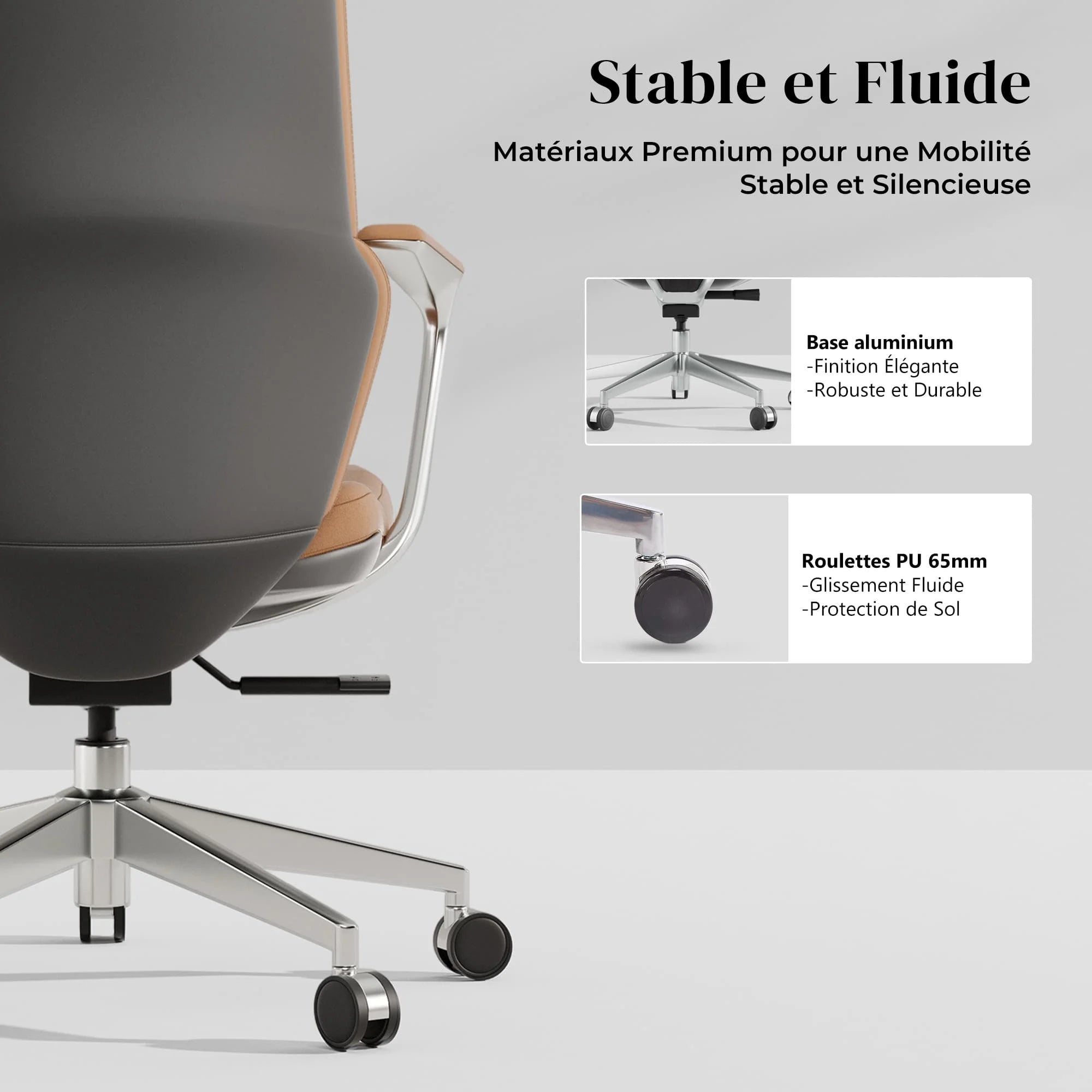 Nolan Chaise en Cuir avec Design Classique