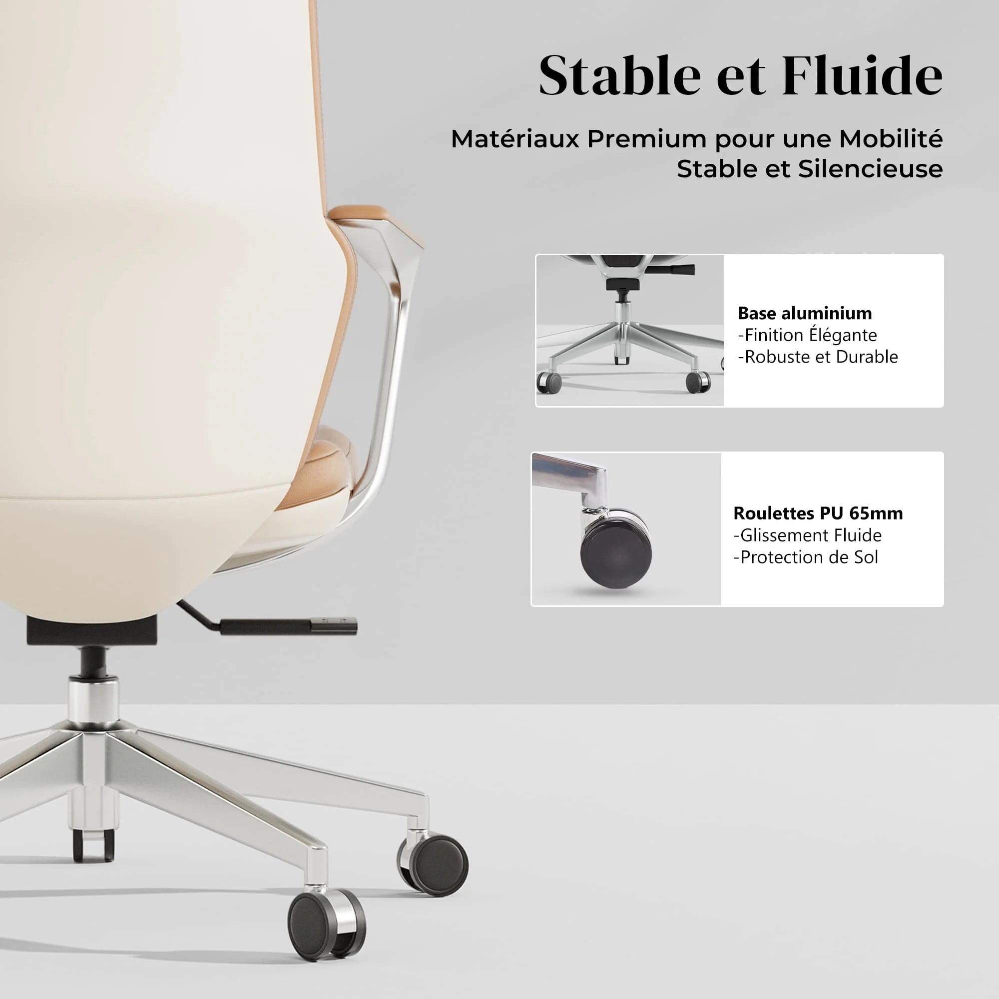 Nolan Chaise en Cuir avec Design Classique