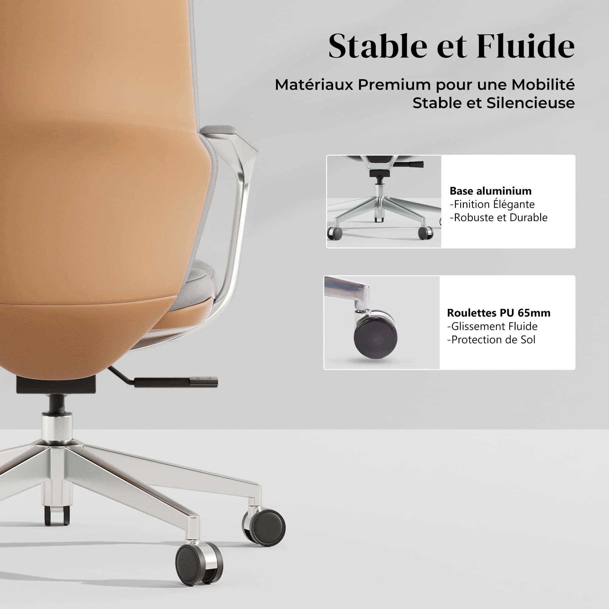 Nolan Chaise en Cuir avec Design Classique