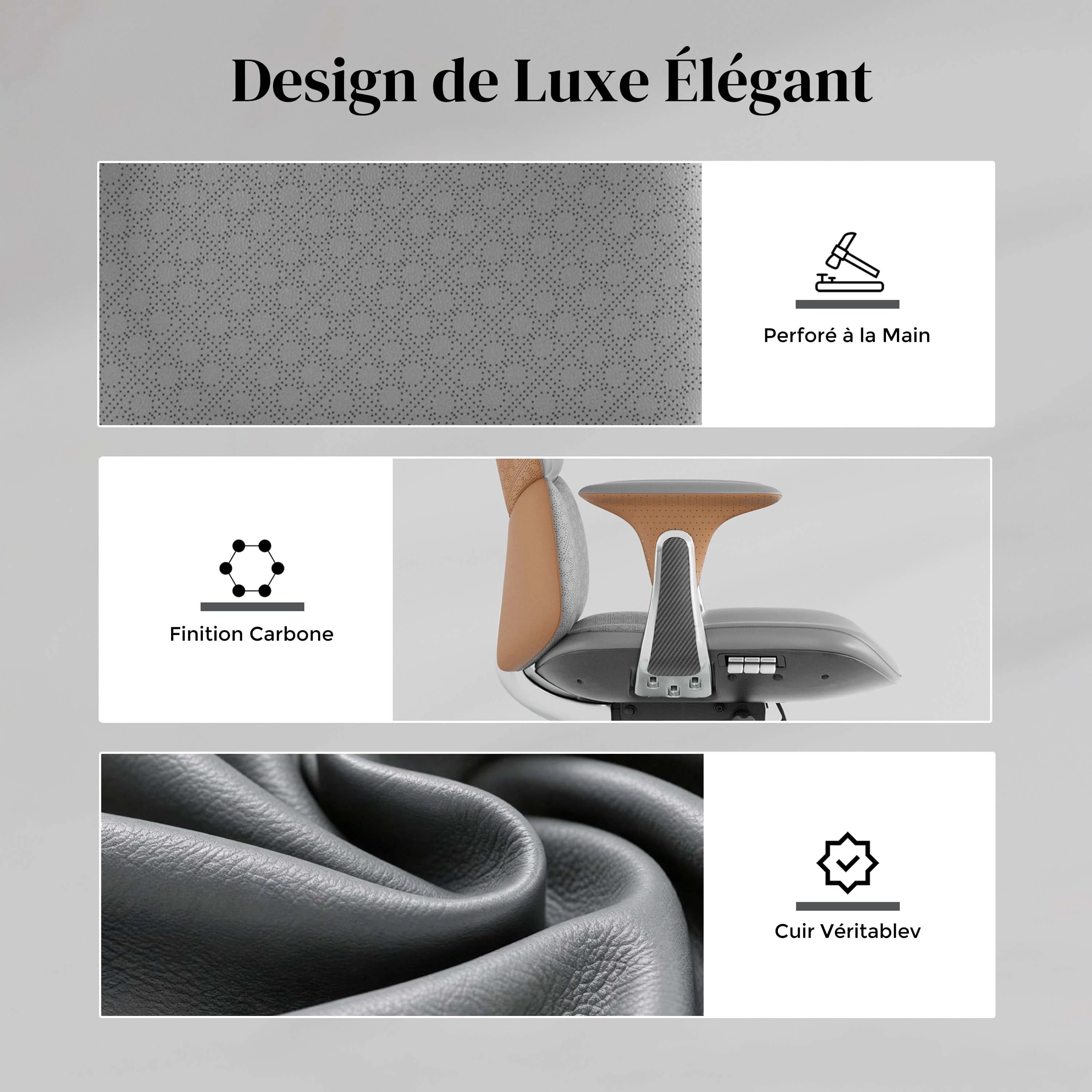 Nolan Chaise en Cuir avec Design Classique