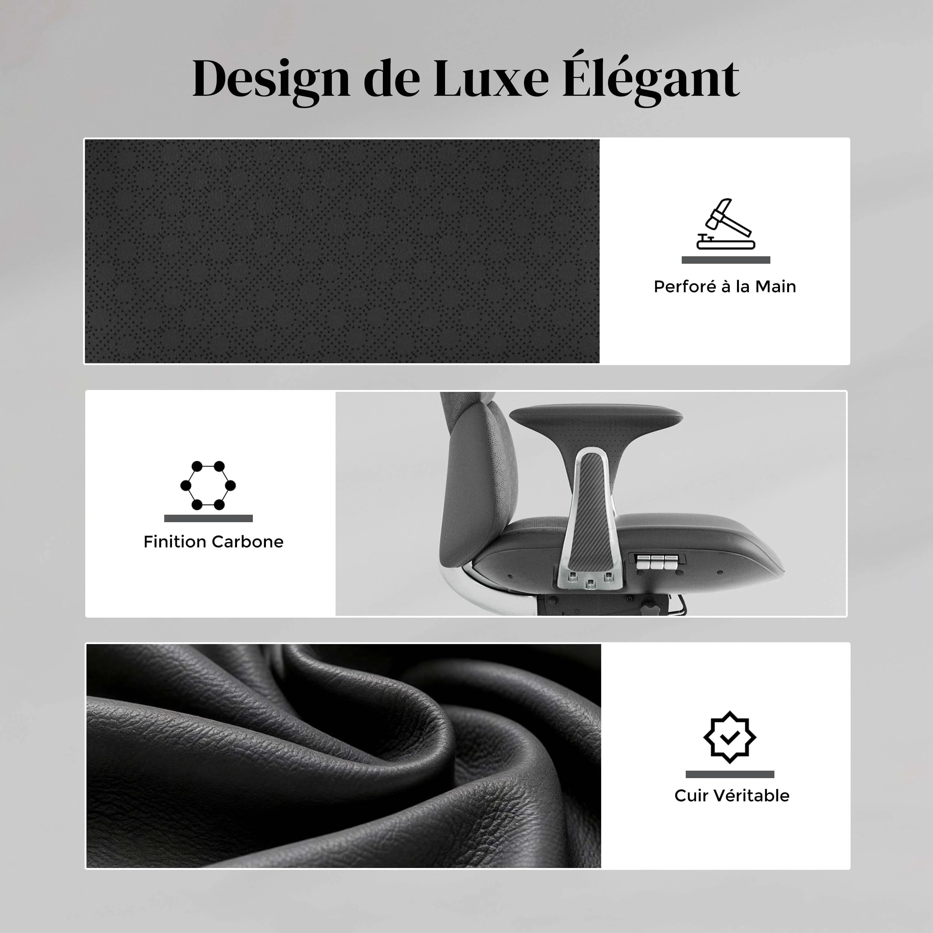 Nolan Chaise en Cuir avec Design Classique