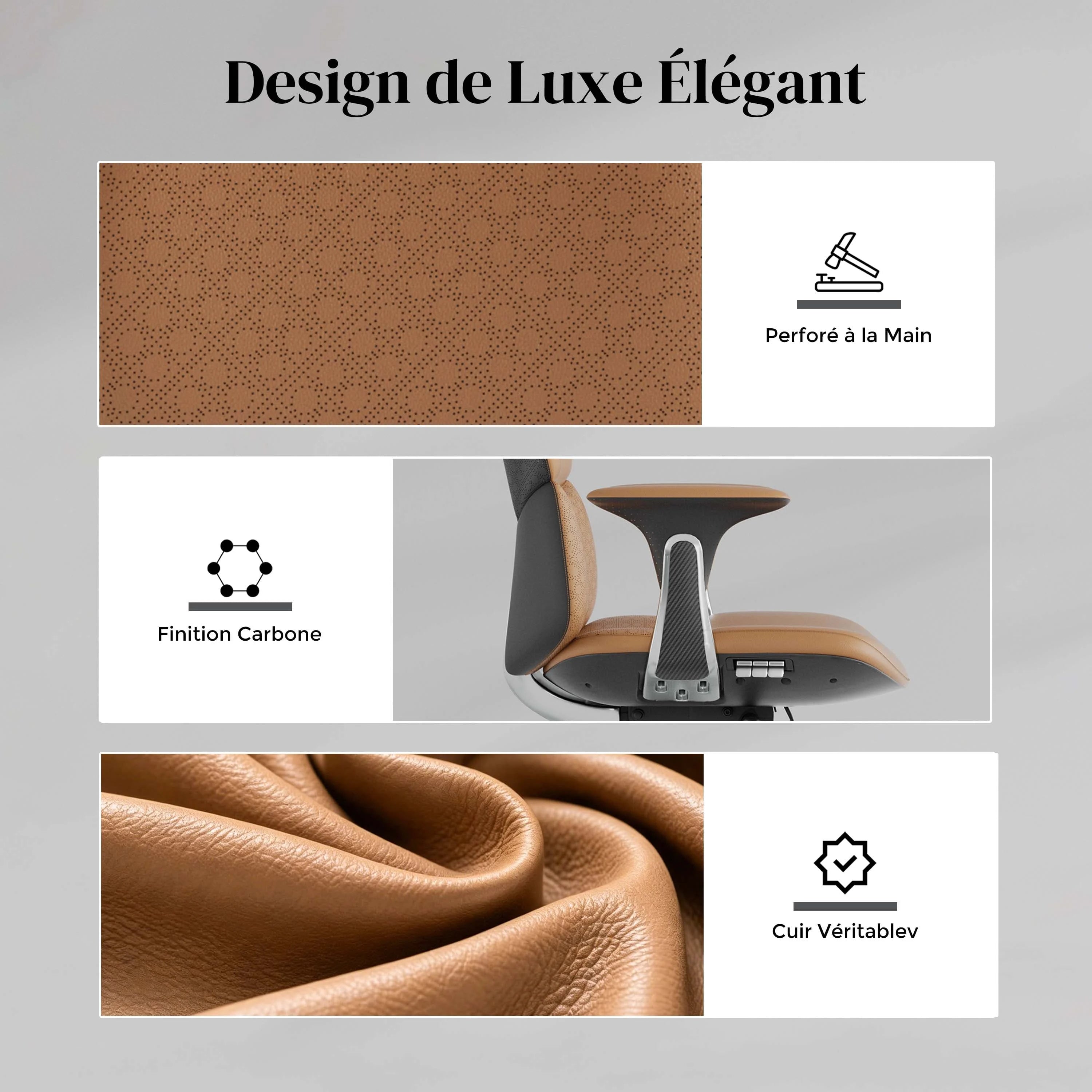 Nolan Chaise en Cuir avec Design Classique