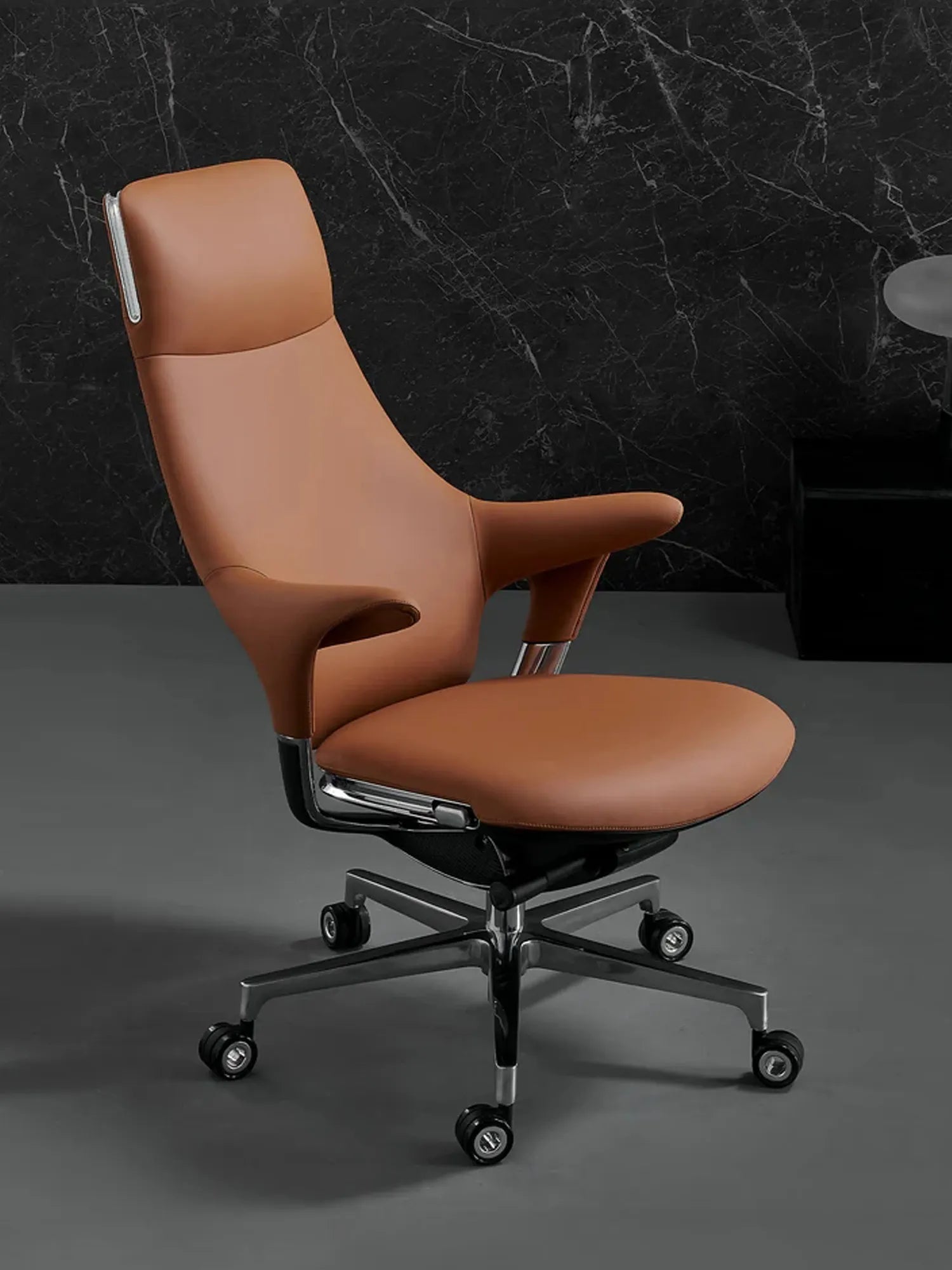 Nigel Chaise en Cuir Premium avec Assise Confortable