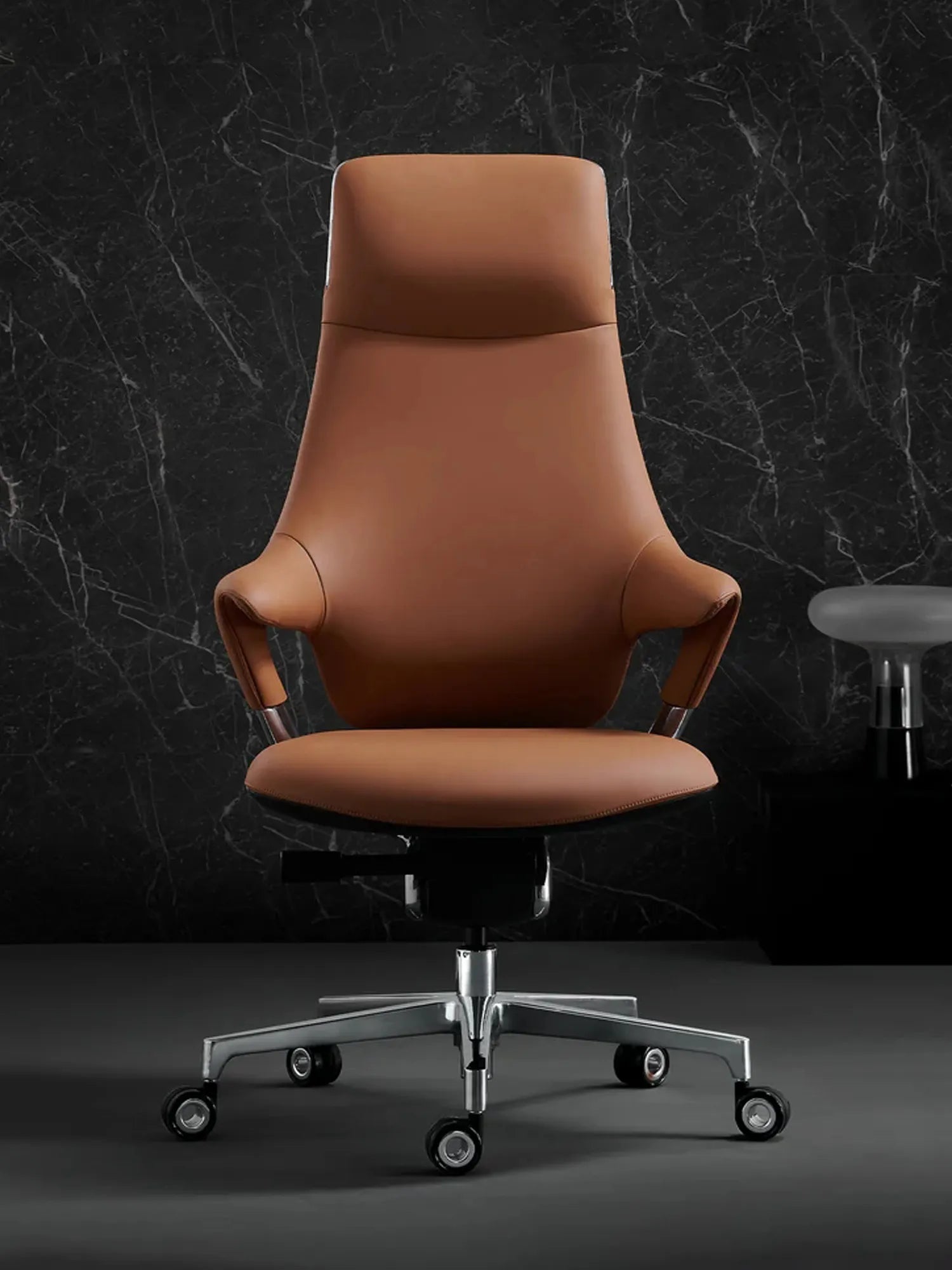 Nigel Chaise en Cuir Premium avec Assise Confortable