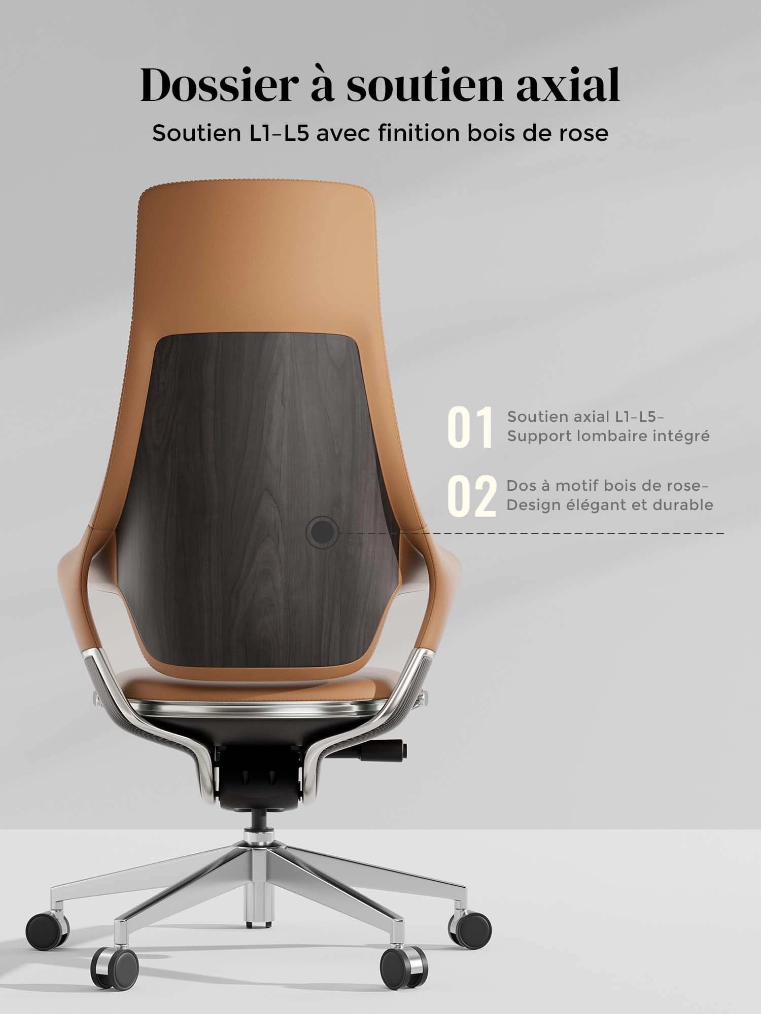 Nigel Chaise en Cuir Premium avec Assise Confortable
