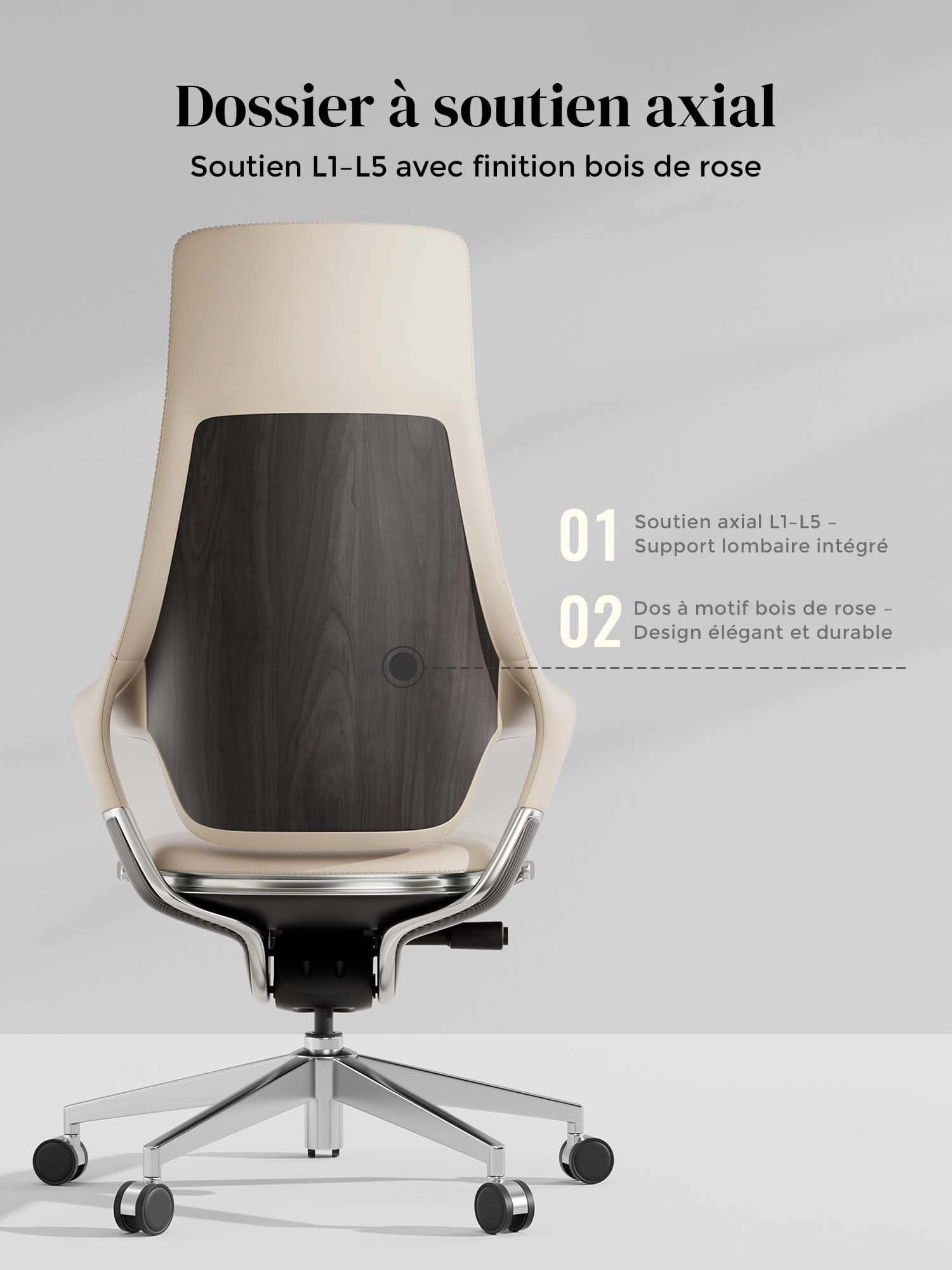 Nigel Chaise en Cuir Premium avec Assise Confortable