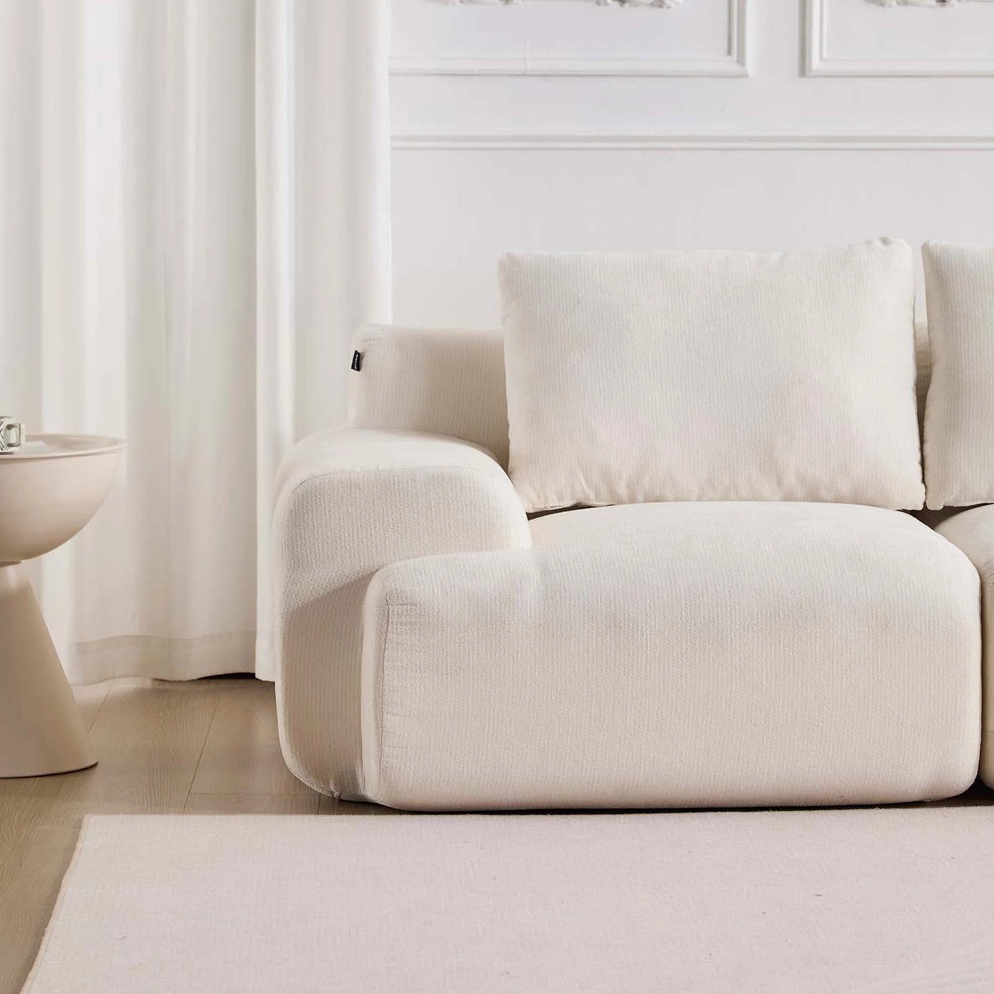 Zeus Canapé Sectionnel Compressé avec Pouf
