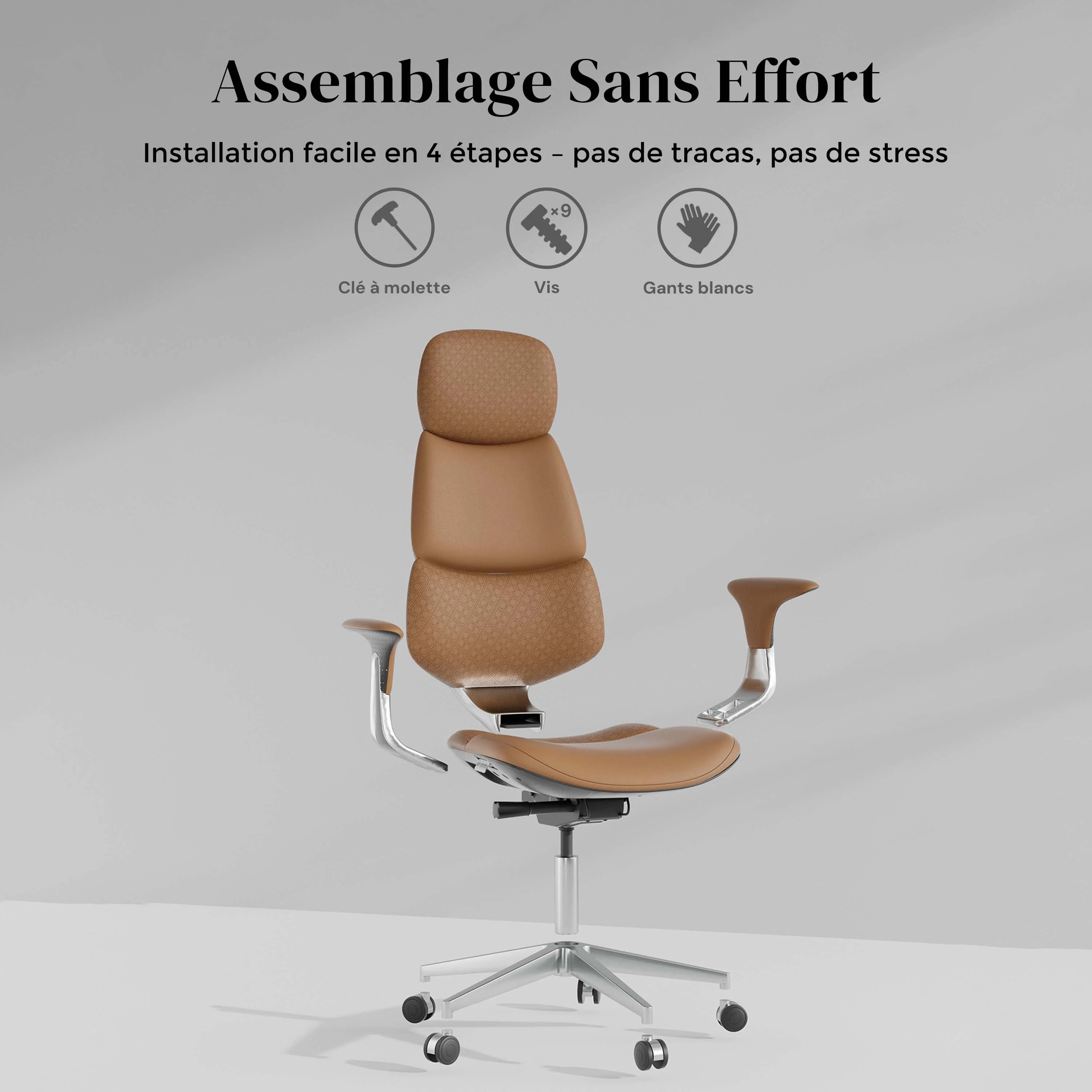 Nolan Chaise en Cuir avec Design Classique