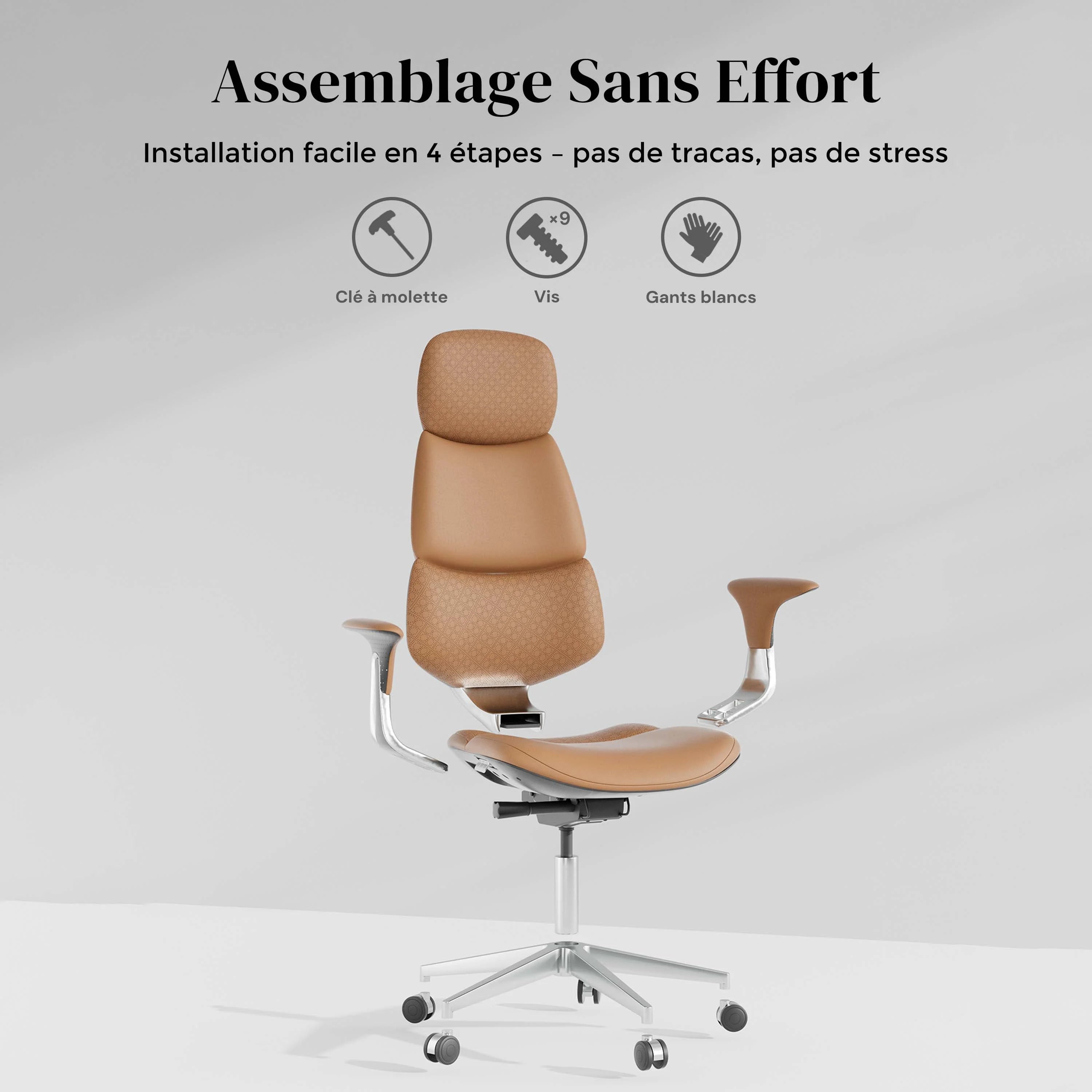 Nyla Chaise en Cuir avec Réglage Facile