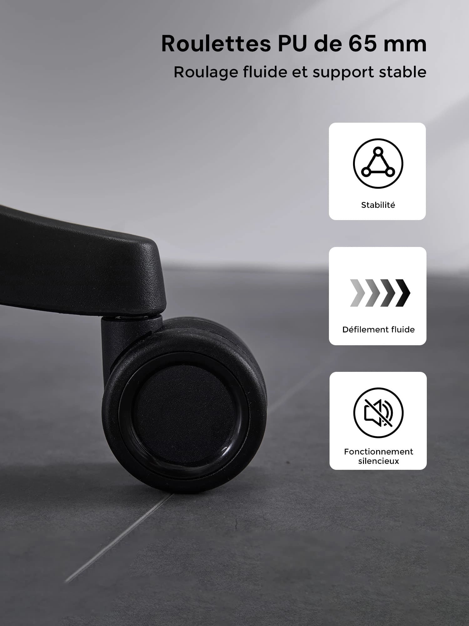S7 Chaise de bureau ergonomique avec réglage à trois boutons
