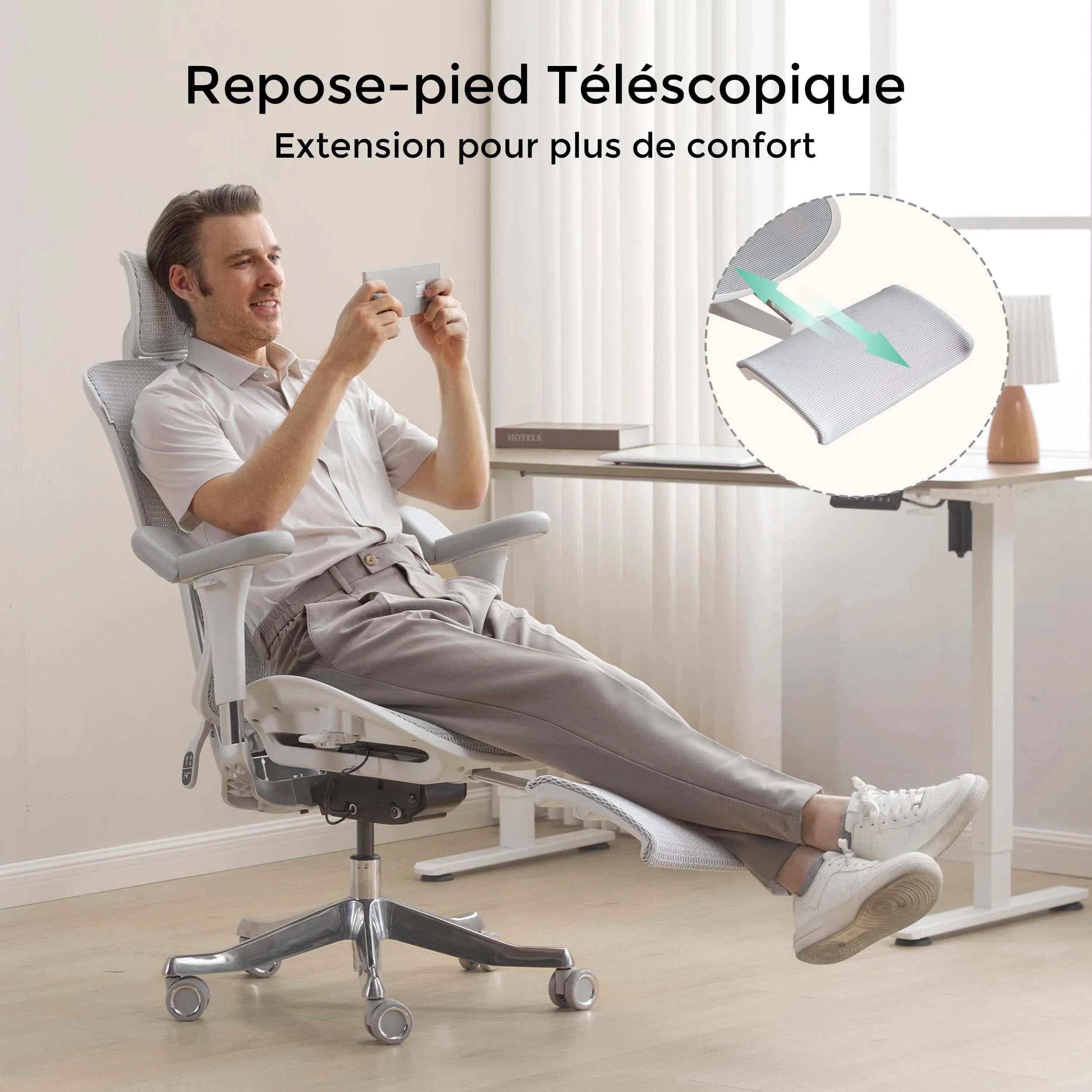 S9 Pro Chaise de bureau ergonomique avec réglage One-Touch