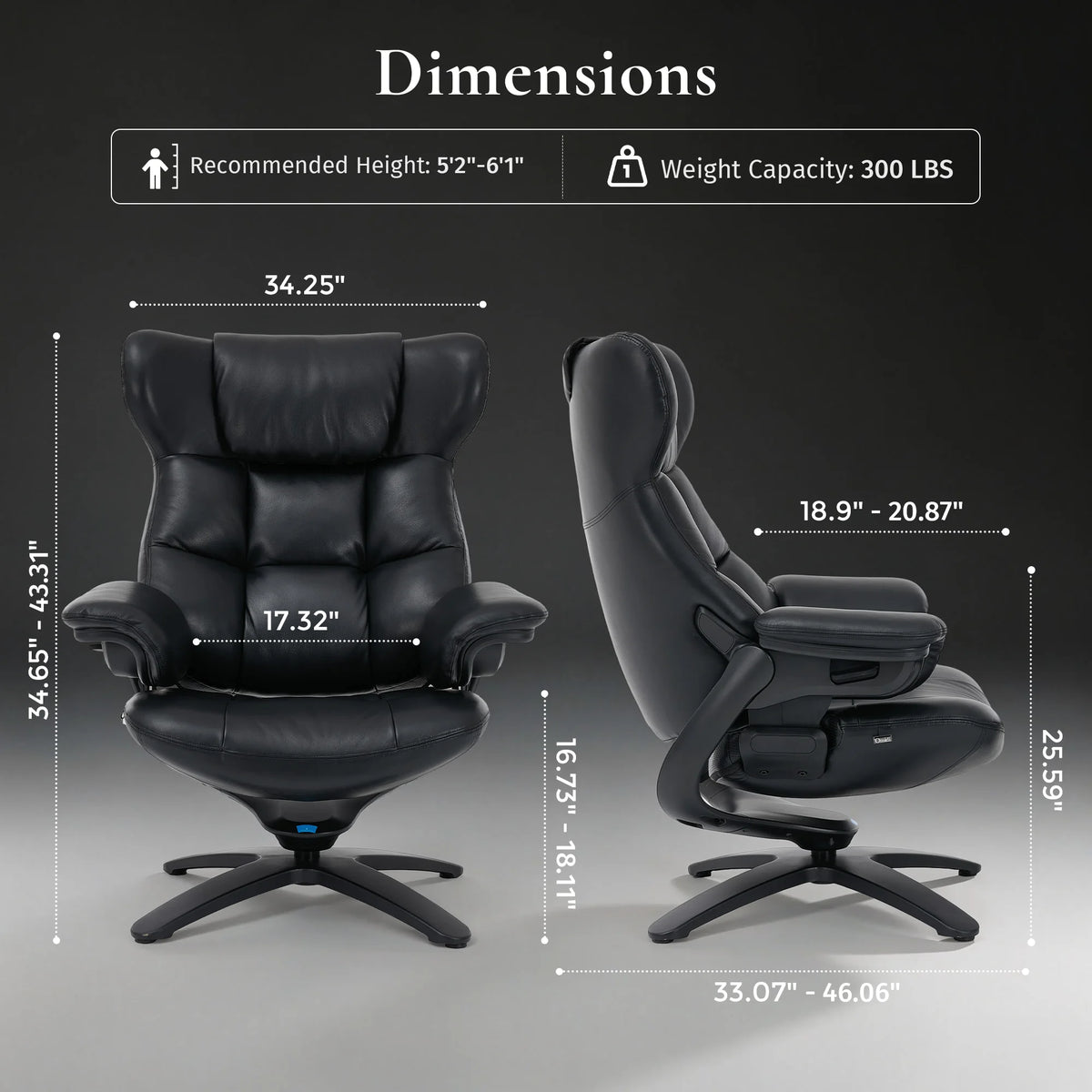 Mesa Fauteuil de détente avec repose-pieds
