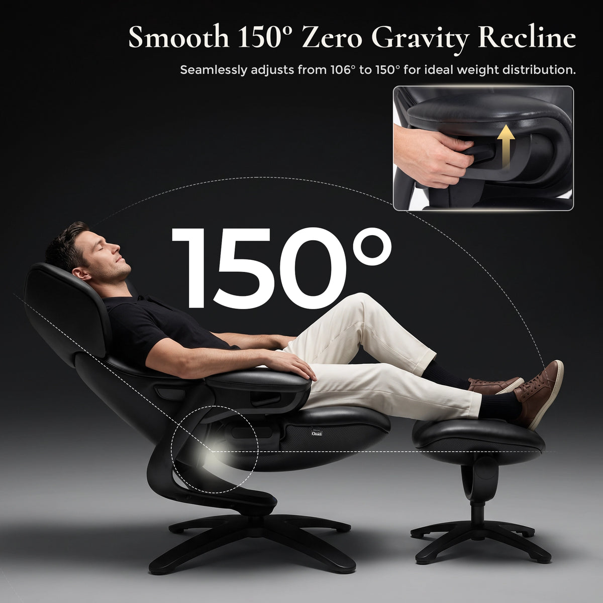Miro Fauteuil de détente avec repose-pieds et appui-tête réglable