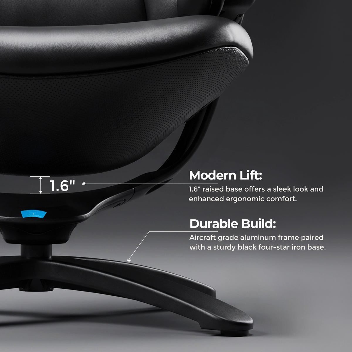 Miro Fauteuil de détente avec repose-pieds et appui-tête réglable