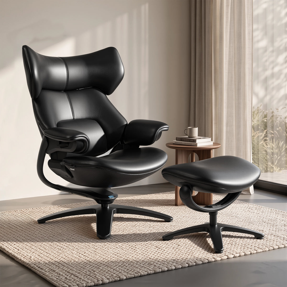 Miro Fauteuil de détente avec repose-pieds et appui-tête réglable