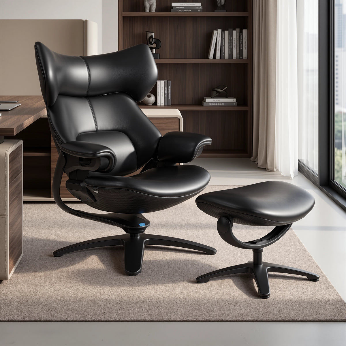 Miro Fauteuil de détente avec repose-pieds et appui-tête réglable