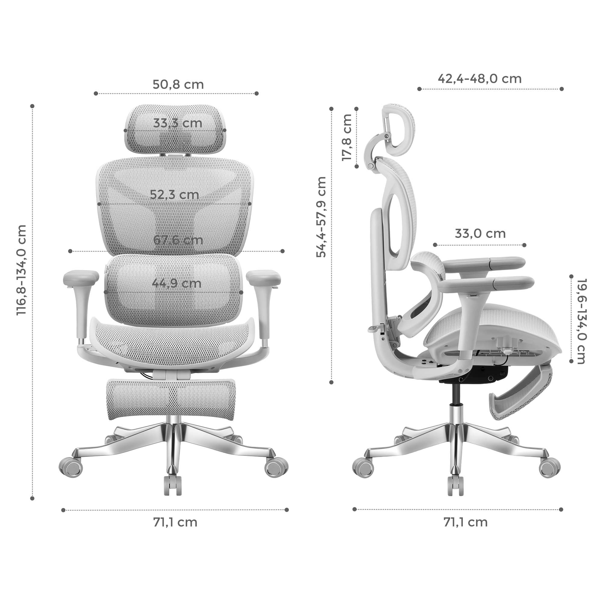 S9 Pro Chaise de bureau ergonomique avec réglage One-Touch