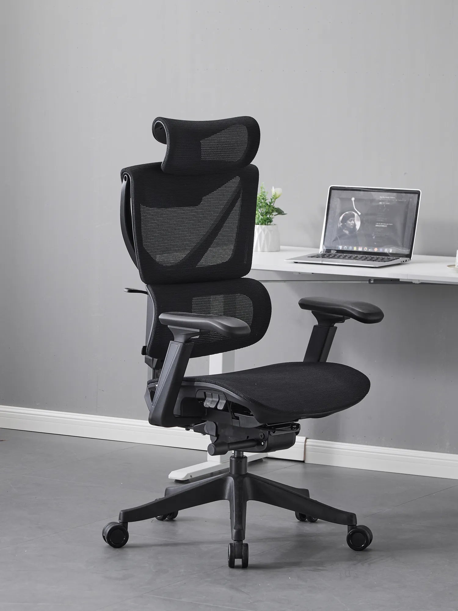 S7 Chaise de bureau ergonomique avec réglage à trois boutons