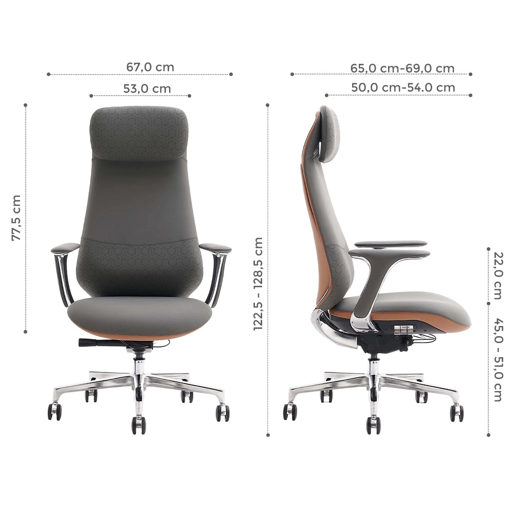 Neta Chaise en Cuir Premium avec Appuie-tête