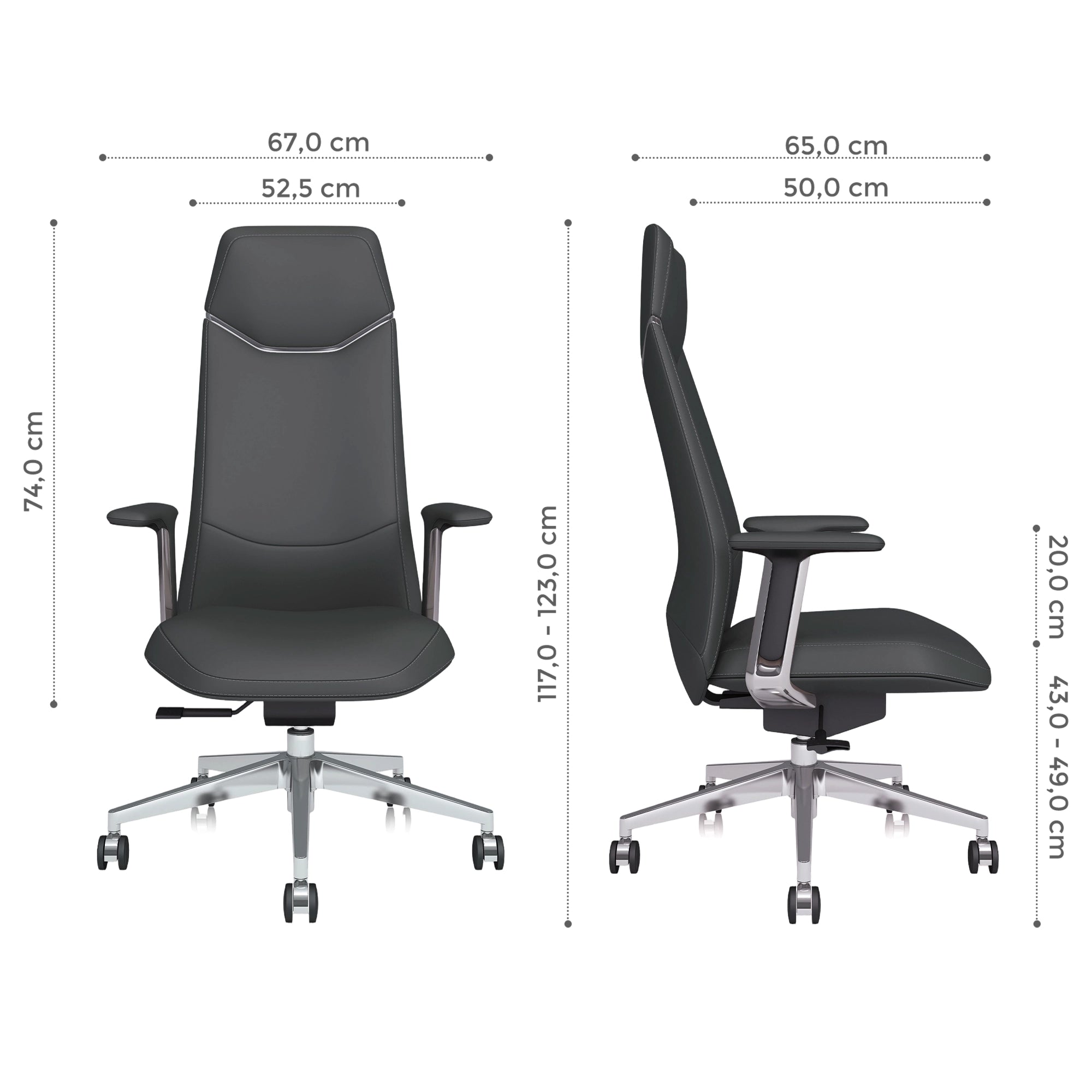 Neris Chaise de Bureau en Cuir avec Meilleur Rapport Qualité-Prix