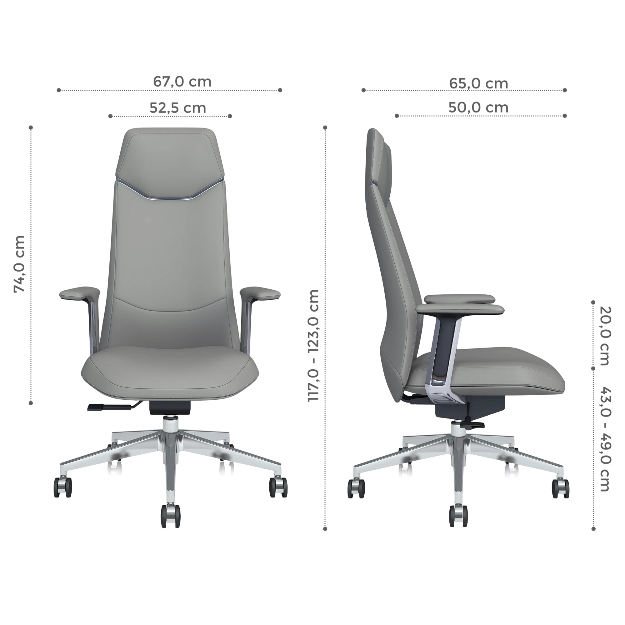 Neris Chaise de Bureau en Cuir avec Meilleur Rapport Qualité-Prix